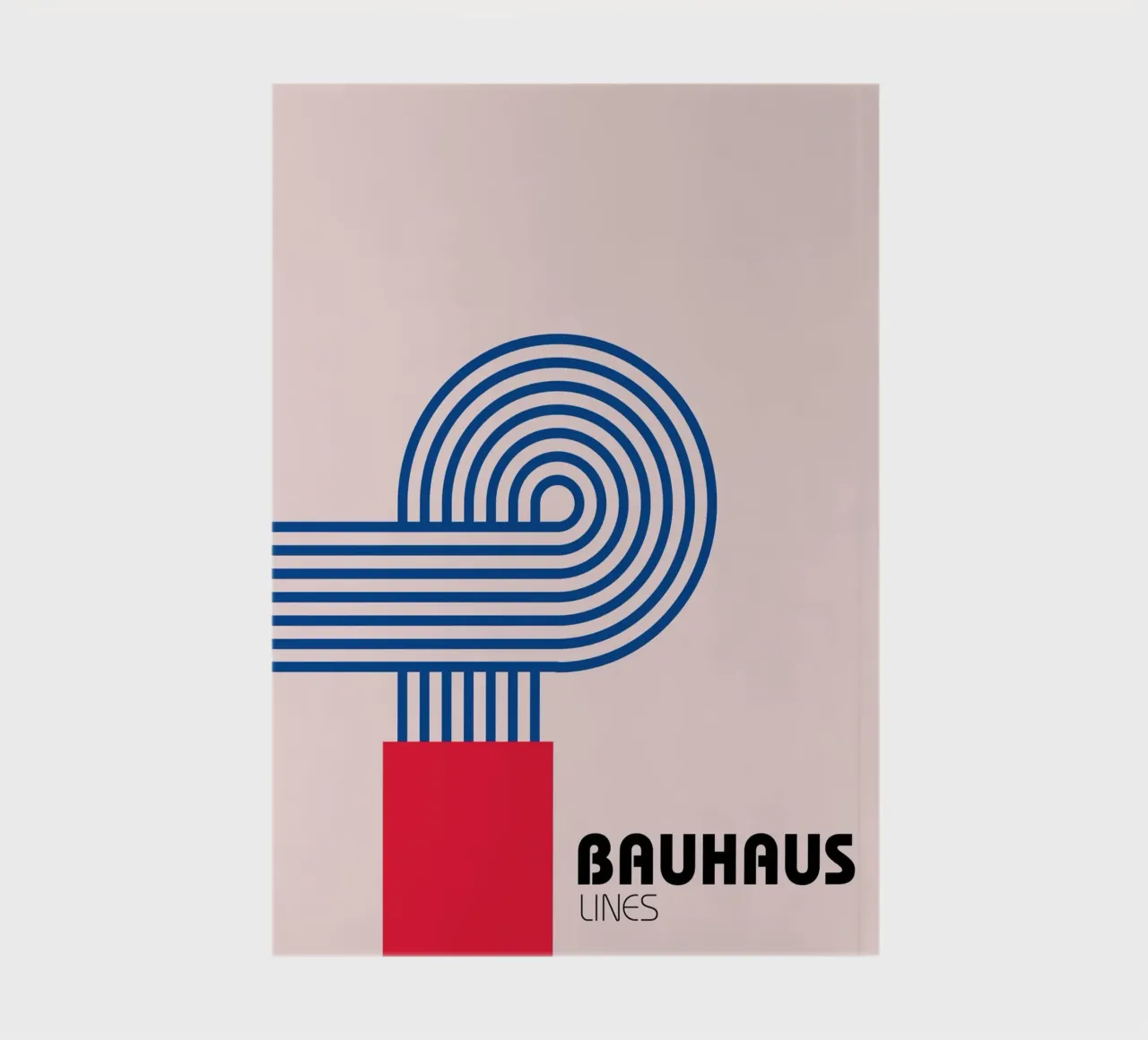 Bauhaus Style Abstract Lines Graphic Art Print notebook by NorwesClub