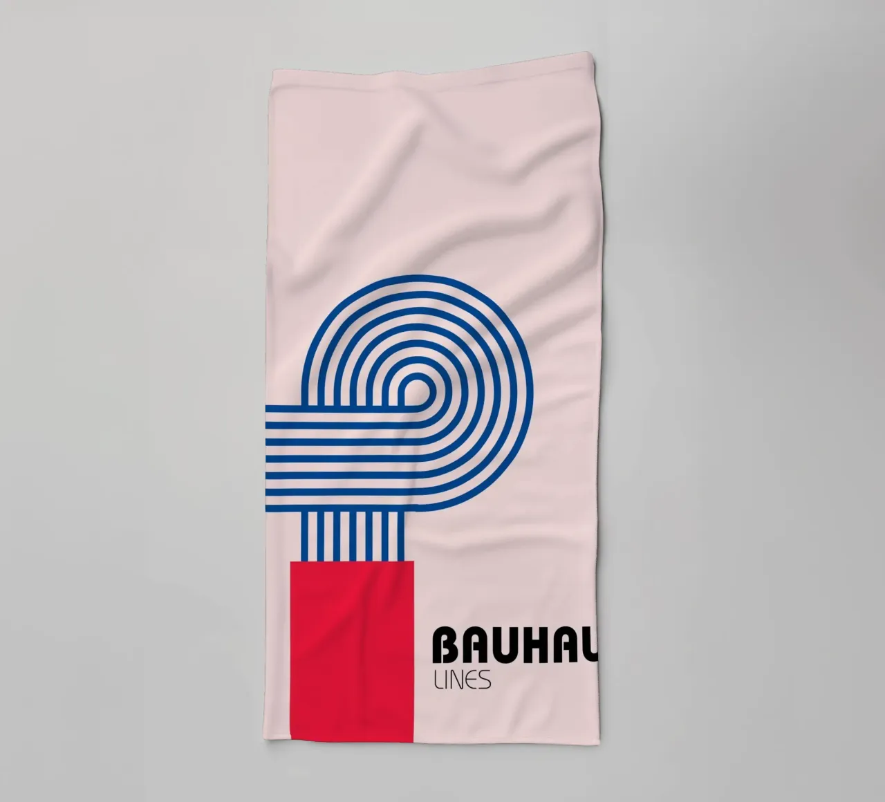 Bauhaus Style Abstract Lines Graphic Art Print towel by NorwesClub