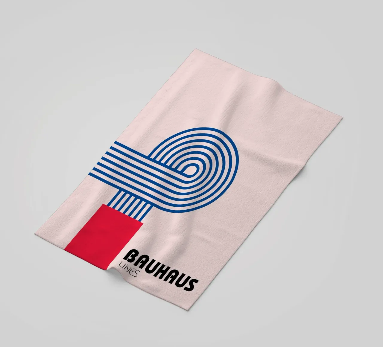 Bauhaus Style Abstract Lines Graphic Art Print beach towel by NorwesClub