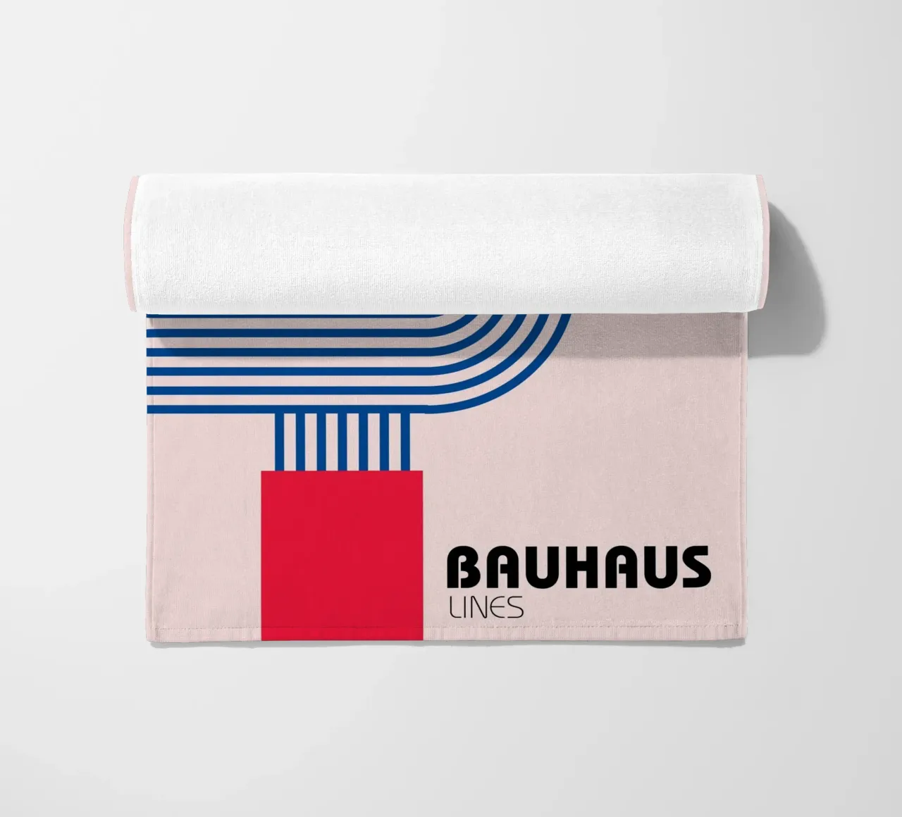 Bauhaus Style Abstract Lines Graphic Art Print beach towel by NorwesClub