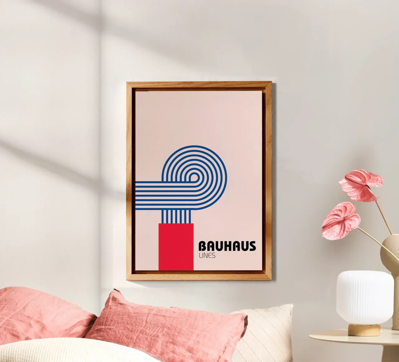 Bauhaus Style Abstract Lines Graphic Art Print Alu-Dibond von NorwesClub