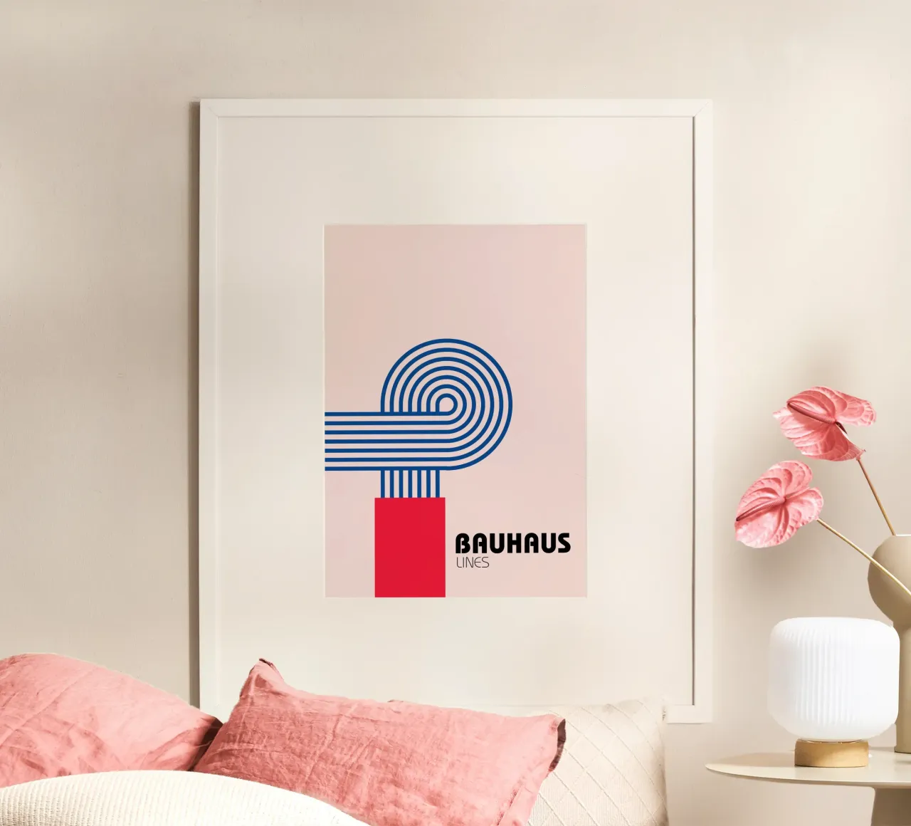 Stile Bauhaus Linee astratte Stampa d'arte grafica poster da NorwesClub