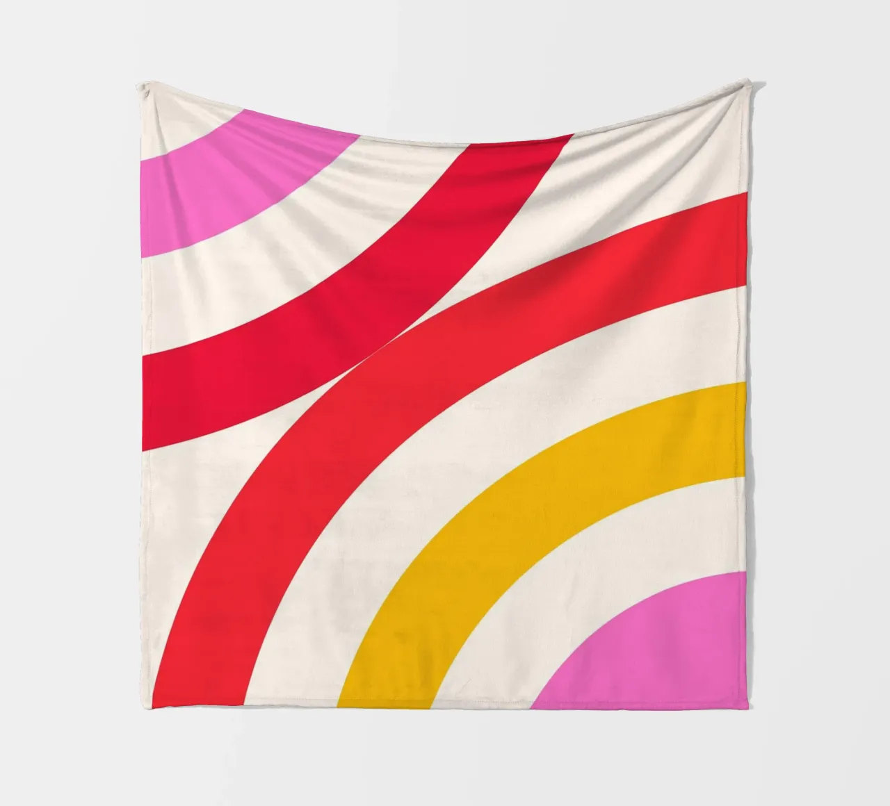 Abstract Colorful Flowing Arcs Art Print fleece blanket by NorwesClub