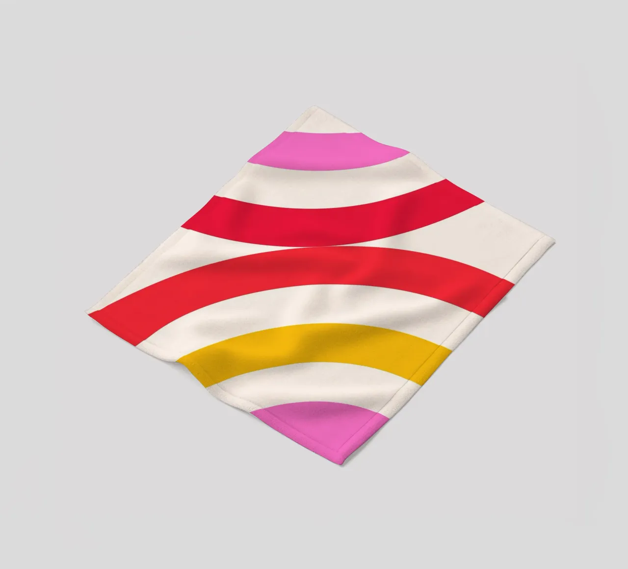 Abstract Colorful Flowing Arcs Art Print fleece blanket by NorwesClub