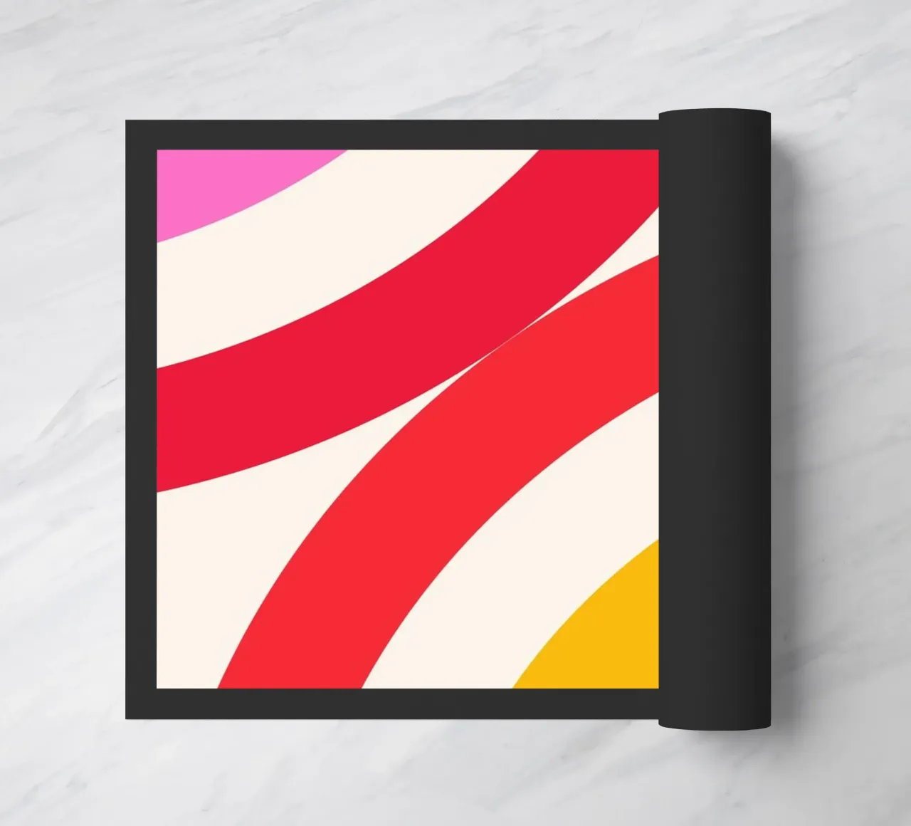 Abstract Colorful Flowing Arcs Art Print doormat by NorwesClub