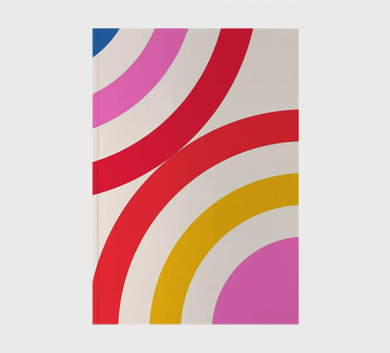 Abstract Colorful Flowing Arcs Art Print notebook by NorwesClub