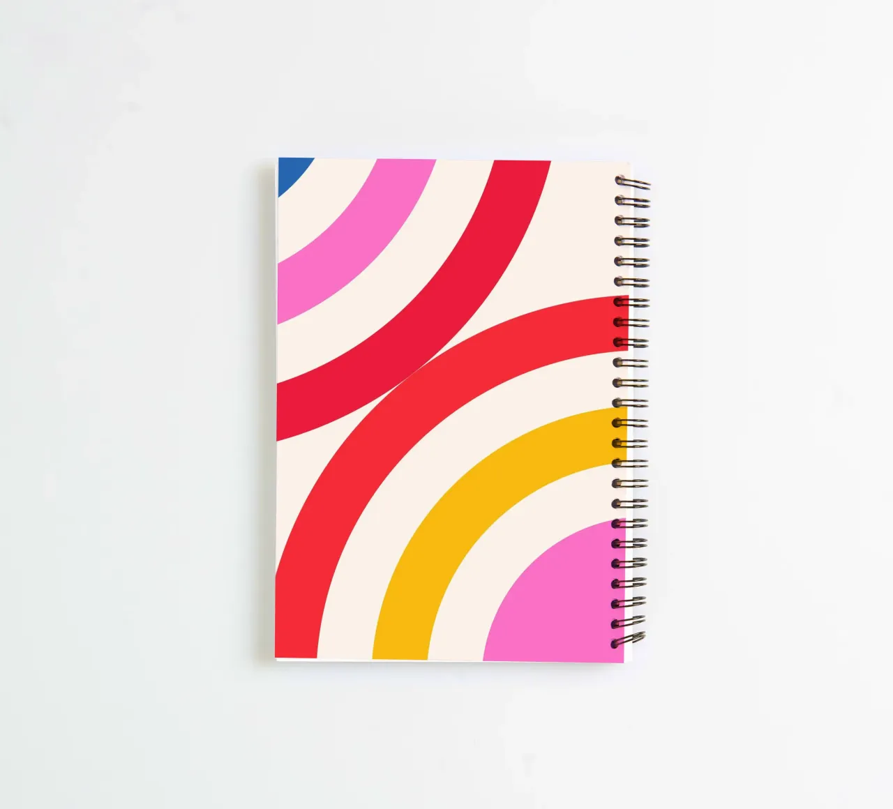 Abstract Colorful Flowing Arcs Art Print spiral notebook by NorwesClub
