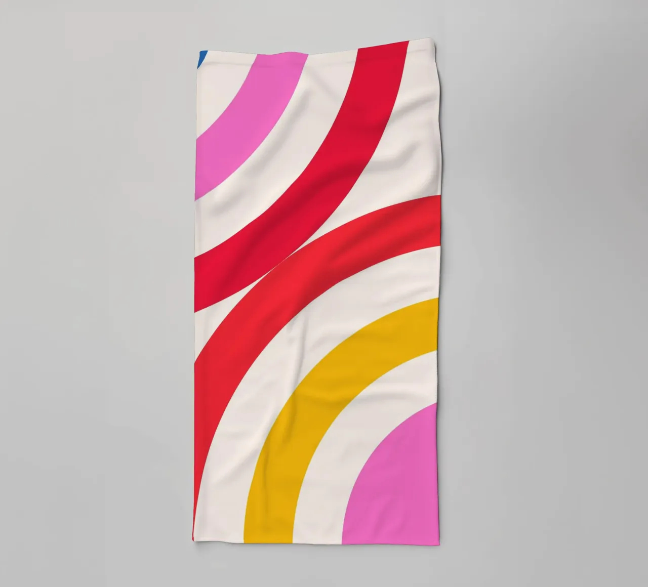 Abstract Colorful Flowing Arcs Art Print towel by NorwesClub