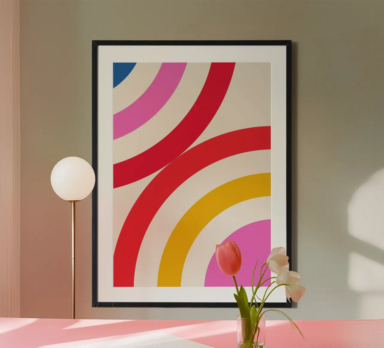 Stampa d'arte astratta di archi fluidi e colorati poster da NorwesClub