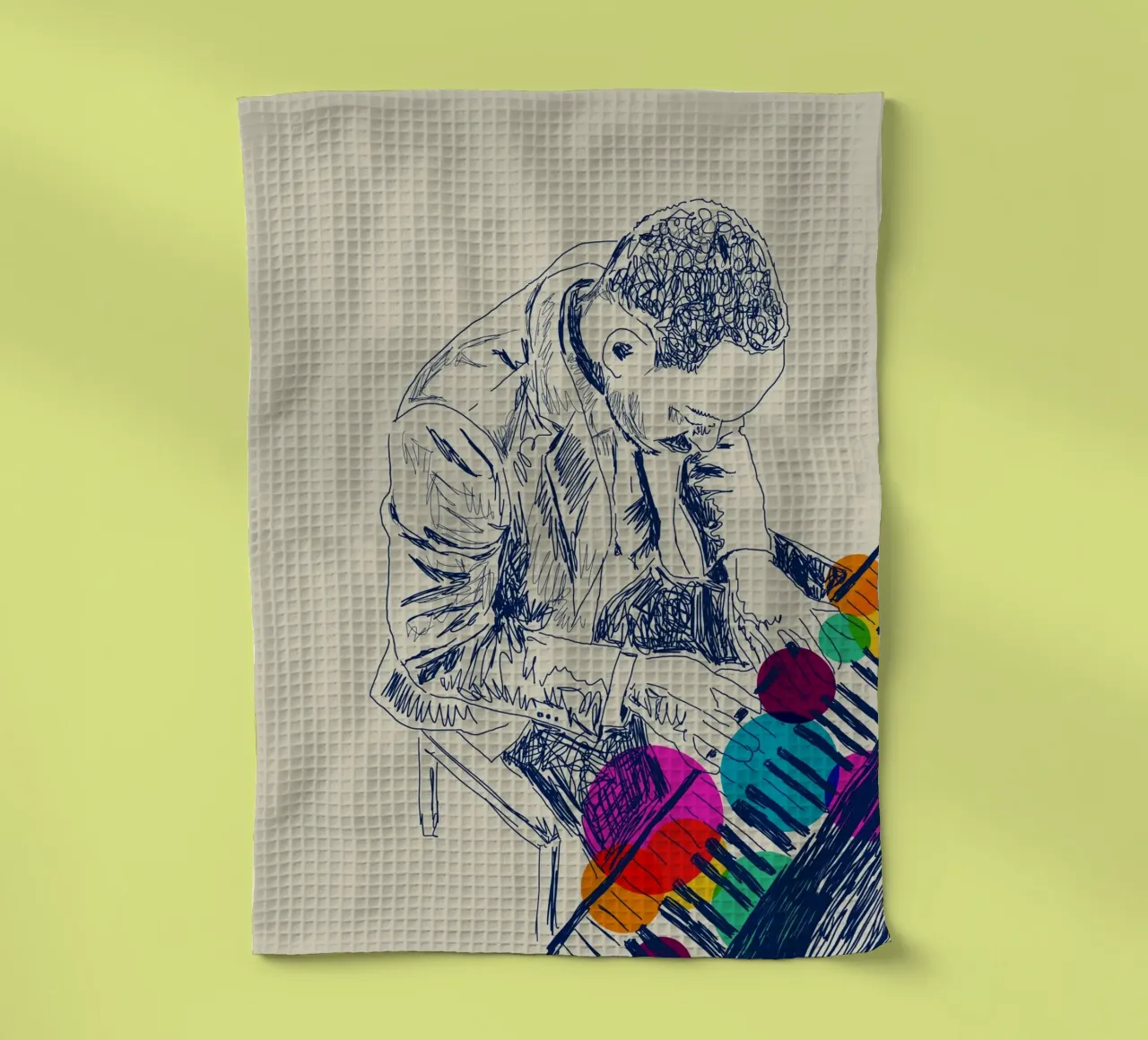 Sound & Color canovaccio da cucina da Indigo Rain