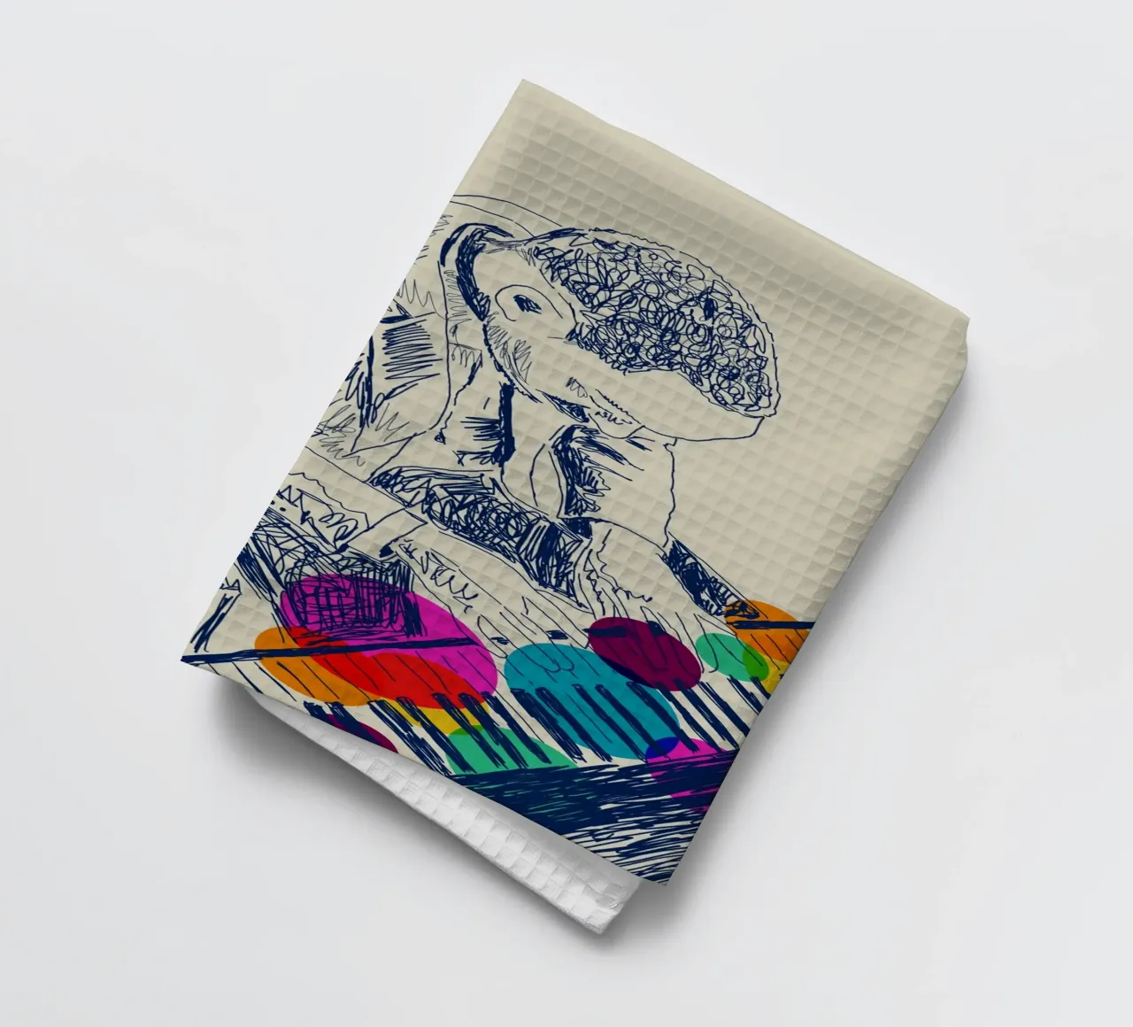 Sound & Color canovaccio da cucina da Indigo Rain