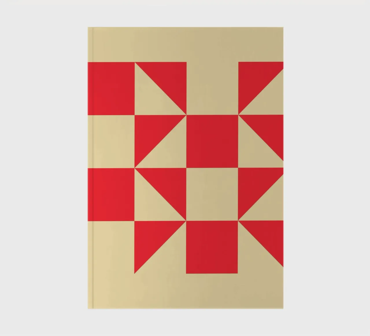 Geometric Red Square Triangle Pattern Art notebook by NorwesClub