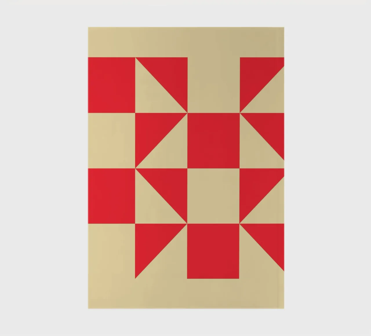 Geometric Red Square Triangle Pattern Art notebook by NorwesClub