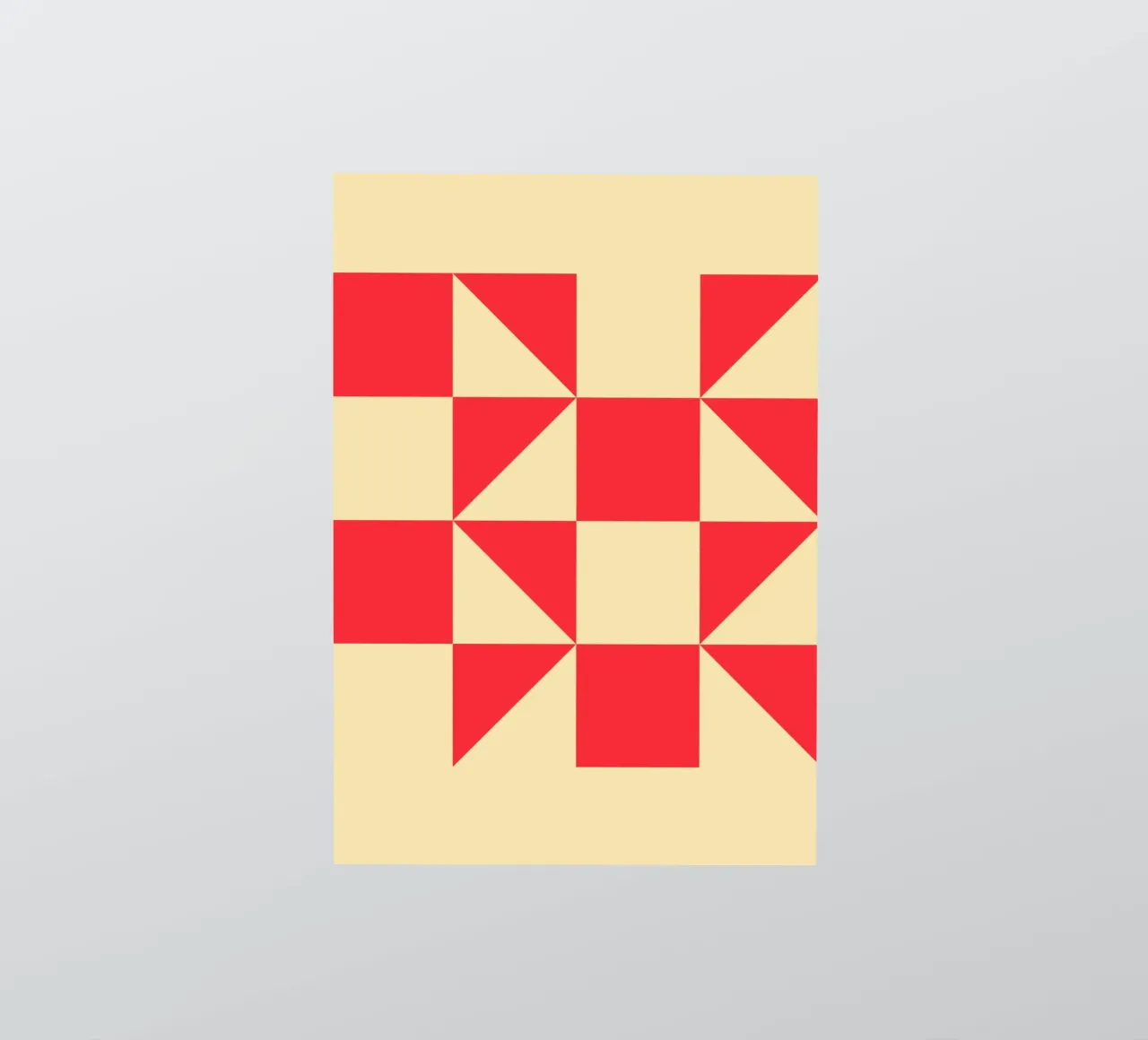 Geometric Red Square Triangle Pattern Art sticker by NorwesClub