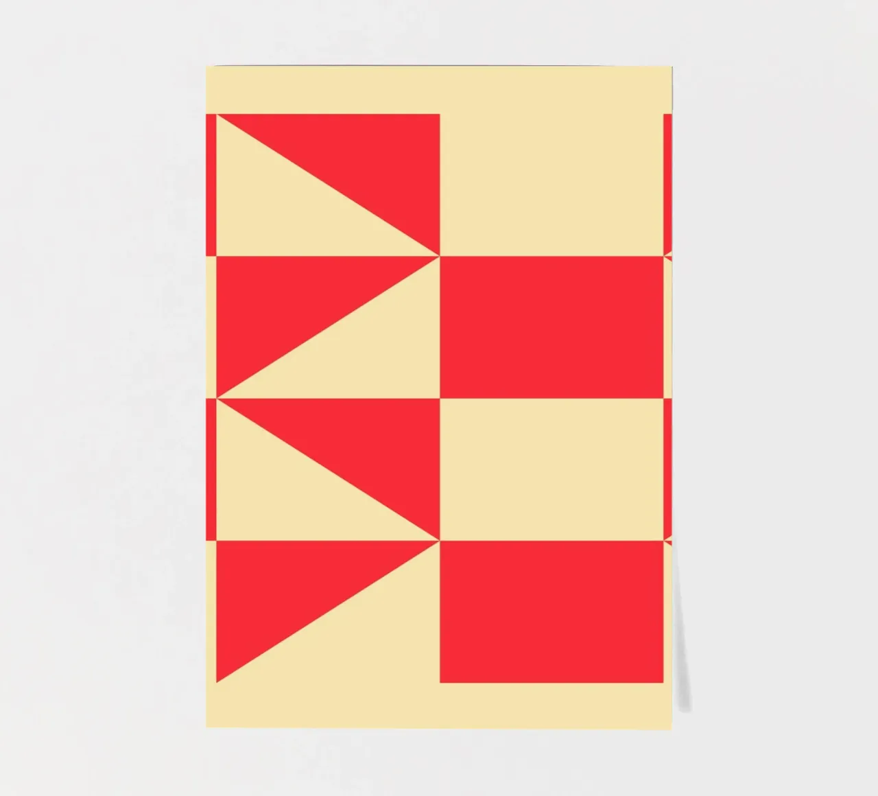 Motif géométrique rouge Carré Triangle Art planche autocollant de NorwesClub