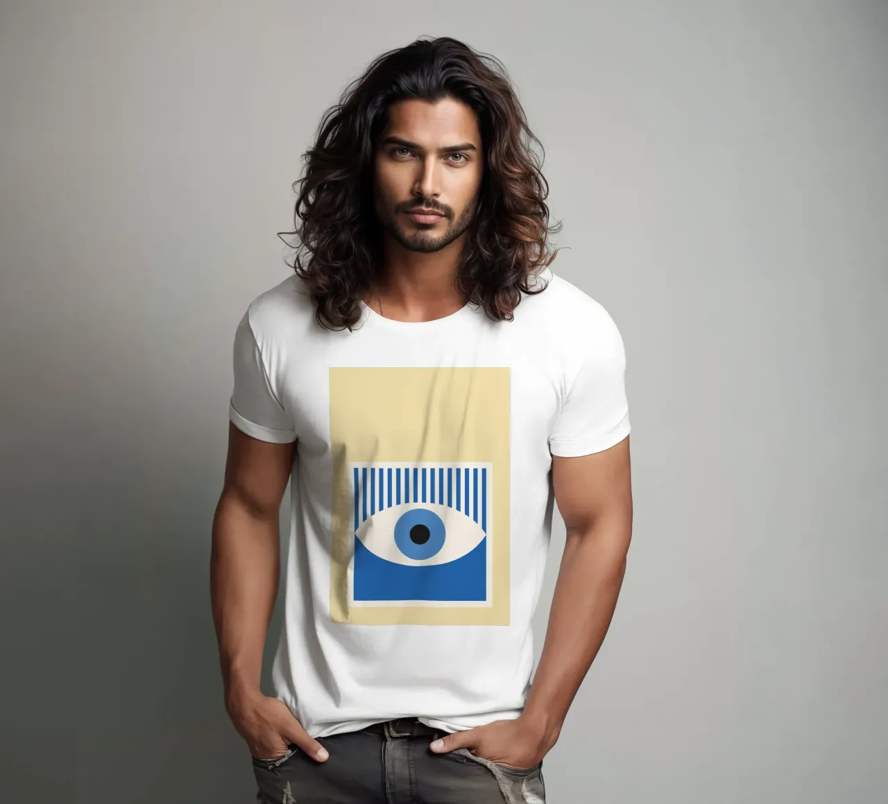 Evil Eye Symbol Boho Wall Art Print t-shirt by NorwesClub