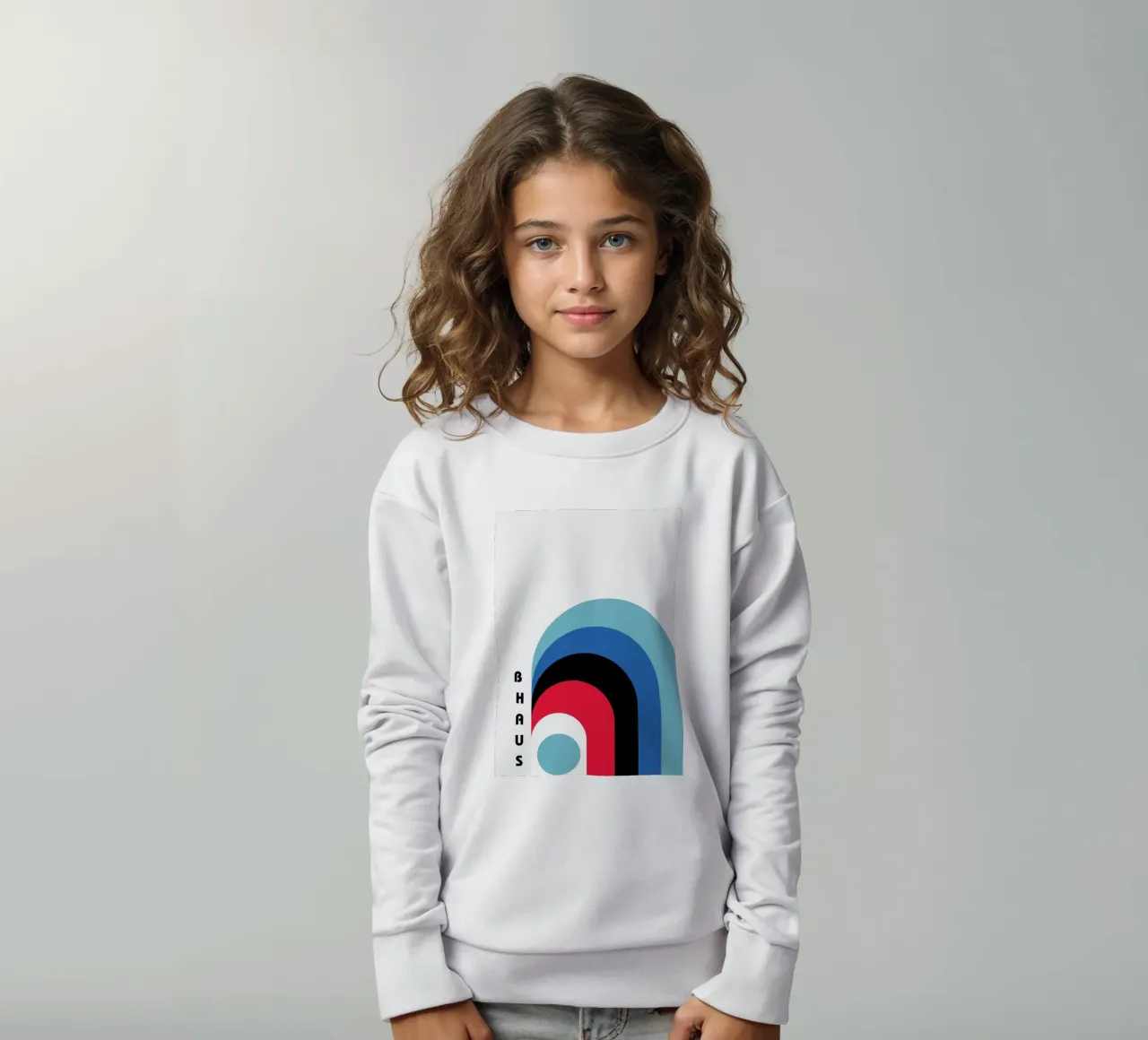 Curve geometriche astratte stratificate Bauhaus felpa bambino da NorwesClub