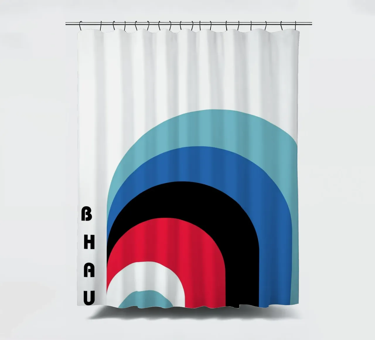 Curve geometriche astratte stratificate Bauhaus tenda da doccia da NorwesClub