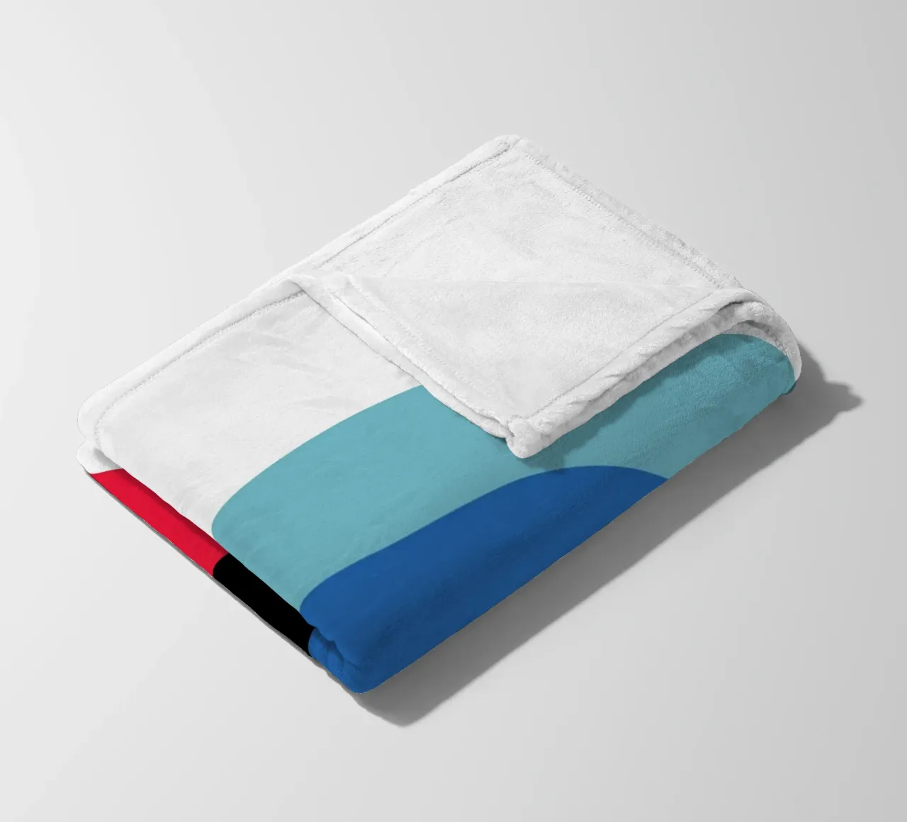 Curve geometriche astratte stratificate Bauhaus coperta in pile da NorwesClub