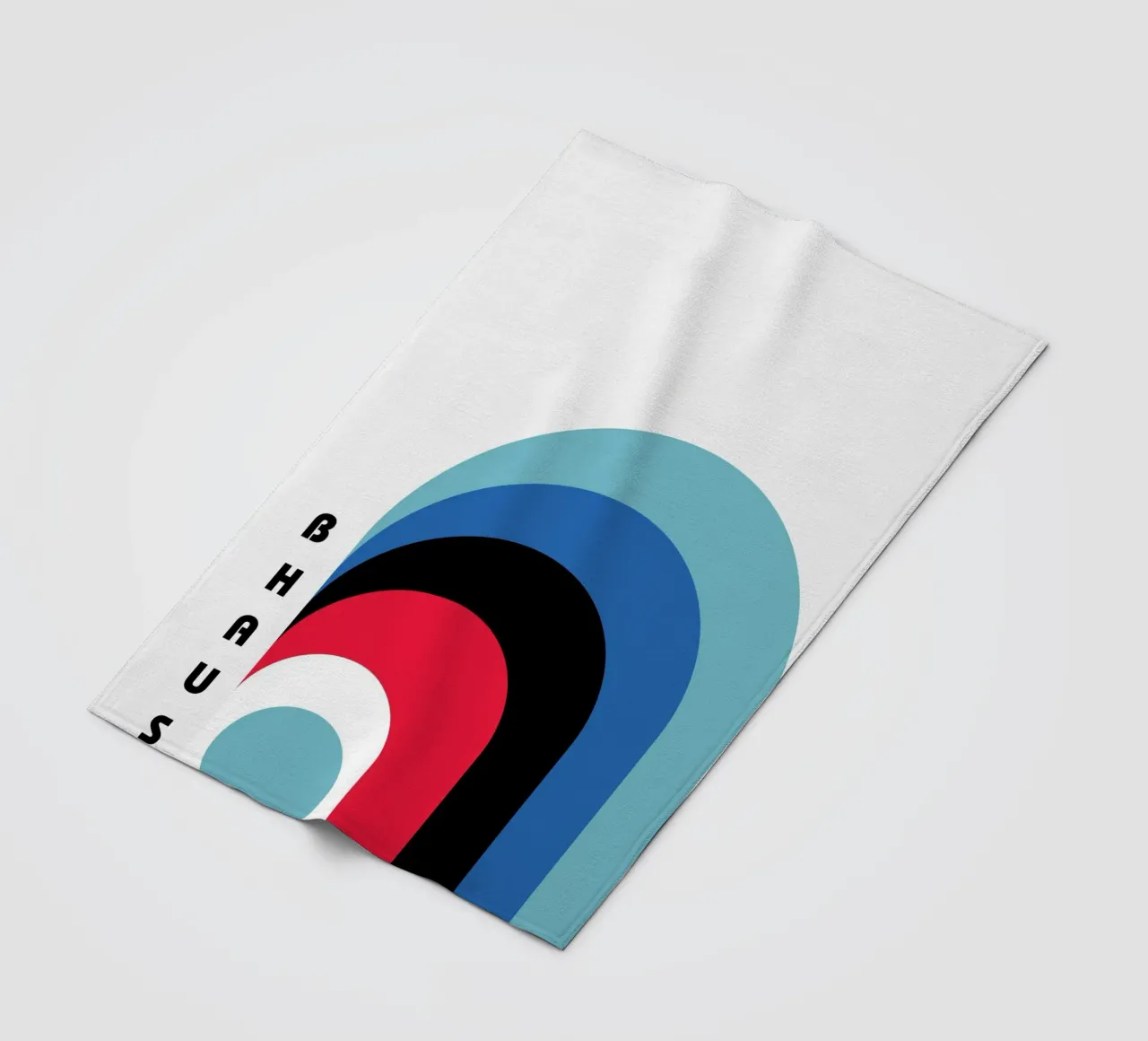 Curve geometriche astratte stratificate Bauhaus coperta in pile da NorwesClub