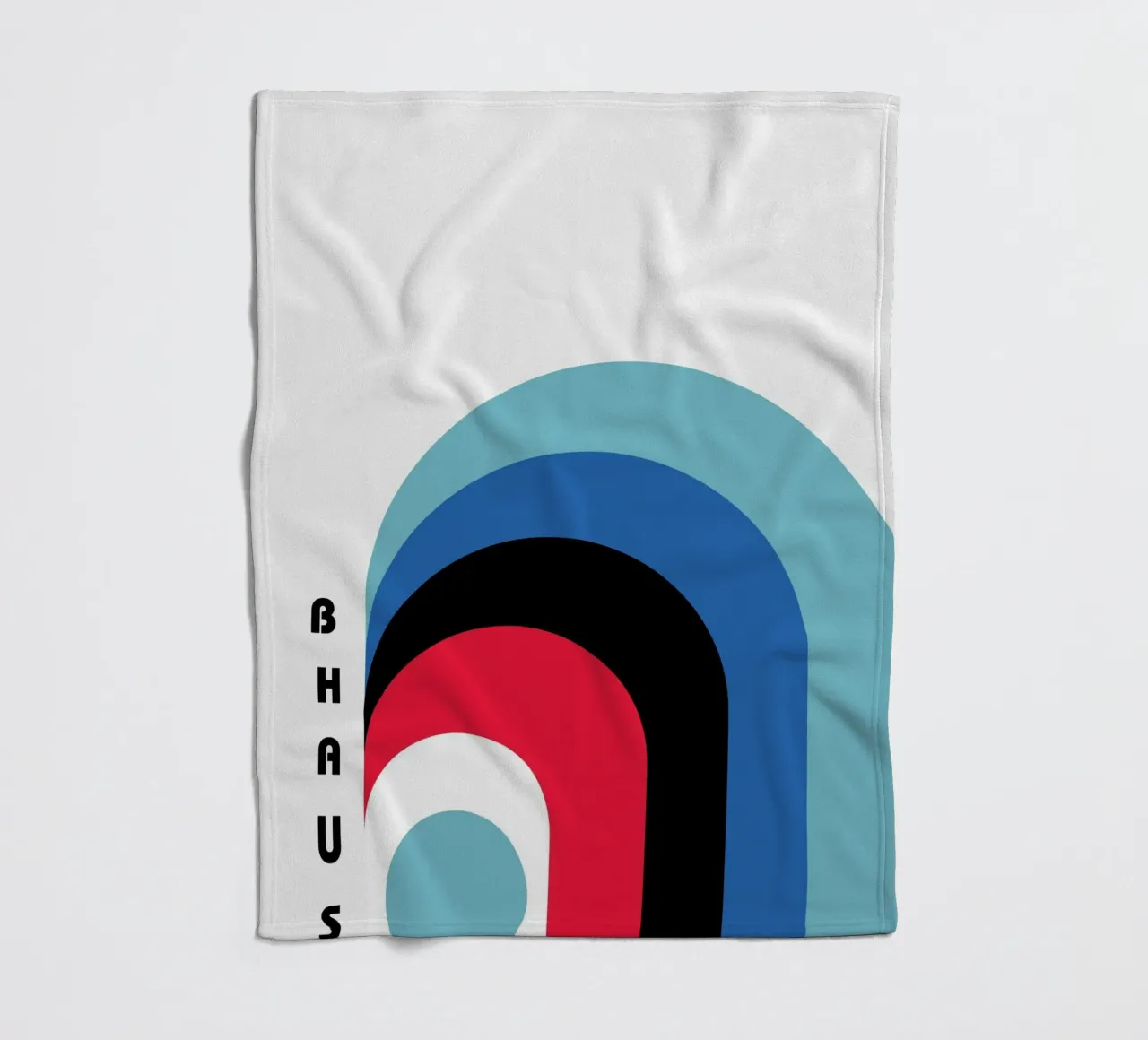 Curve geometriche astratte stratificate Bauhaus coperta in pile da NorwesClub