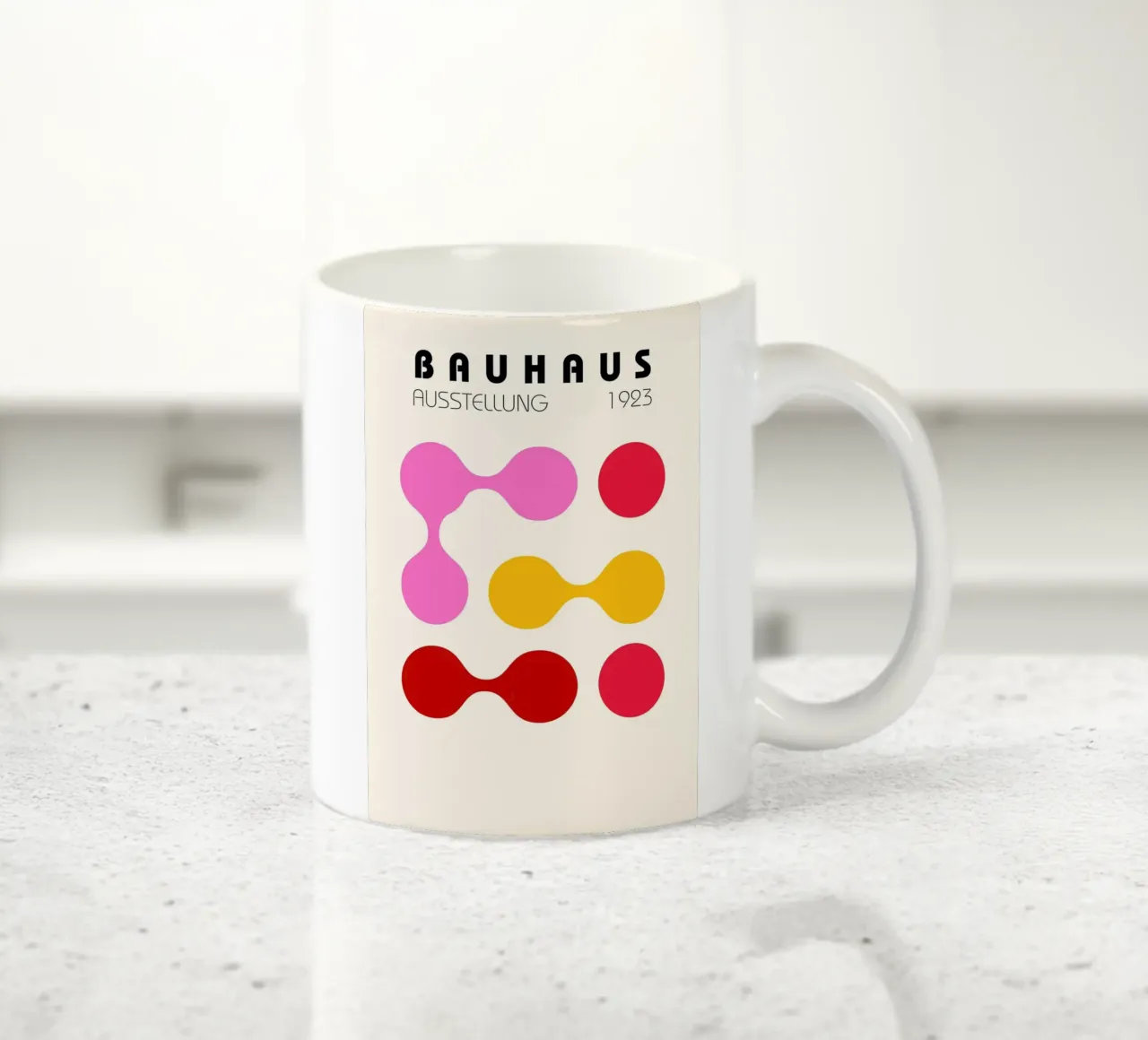 Bauhaus 1923 Mostra Forme colorate Arte tazza in ceramica da NorwesClub