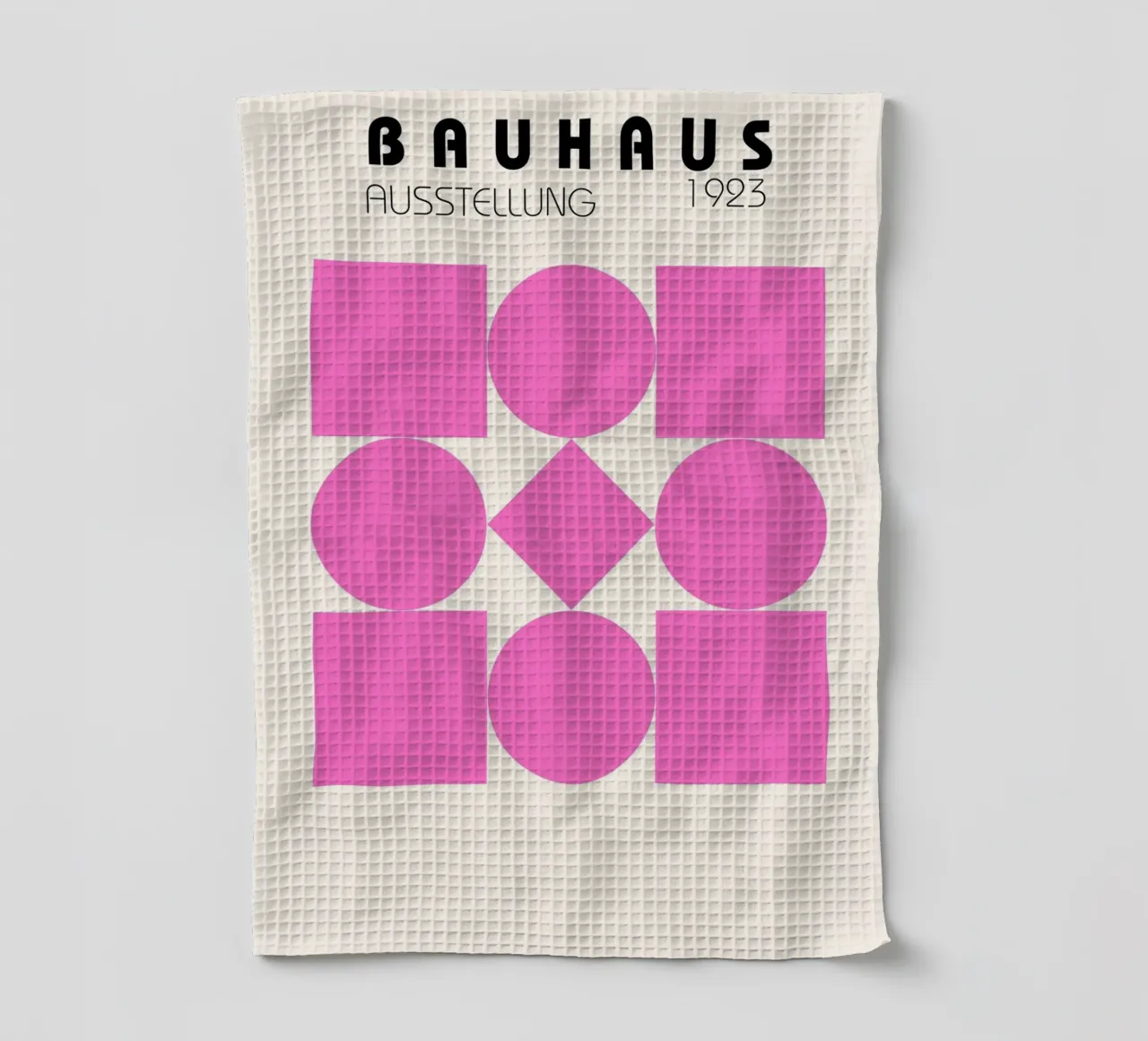 Poster Bauhaus 1923 Forme geometriche rosa canovaccio da cucina da NorwesClub