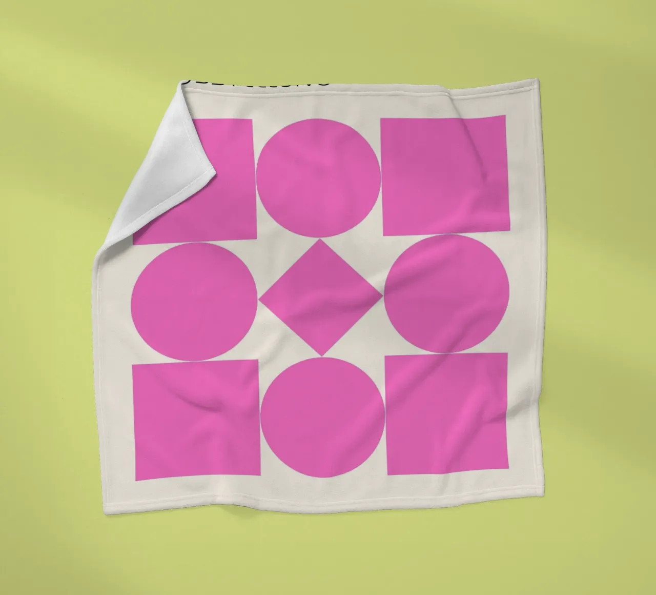 Poster Bauhaus 1923 Forme geometriche rosa coperta in pile da NorwesClub