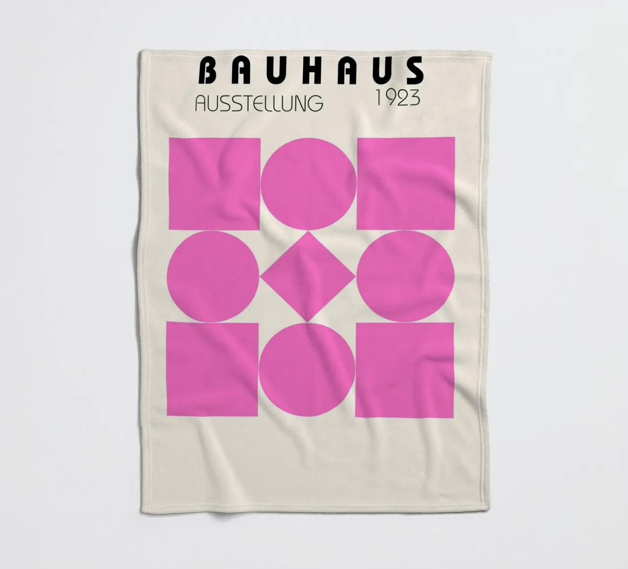 Poster Bauhaus 1923 Forme geometriche rosa coperta in pile da NorwesClub