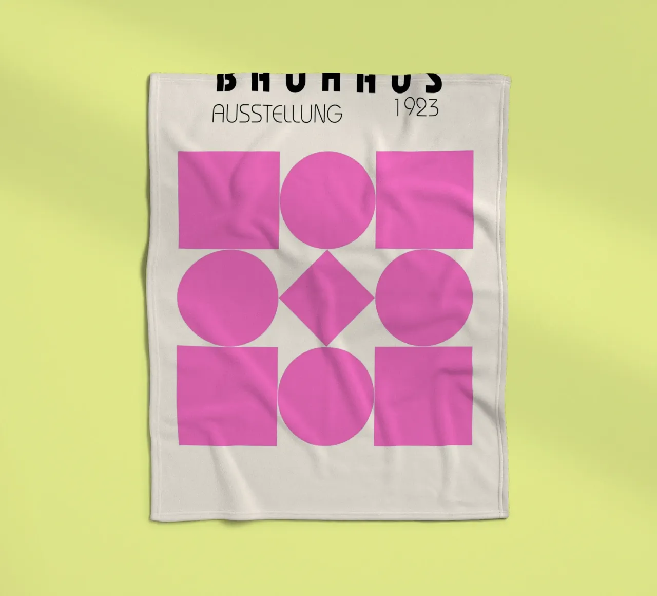 Poster Bauhaus 1923 Forme geometriche rosa coperta in pile da NorwesClub
