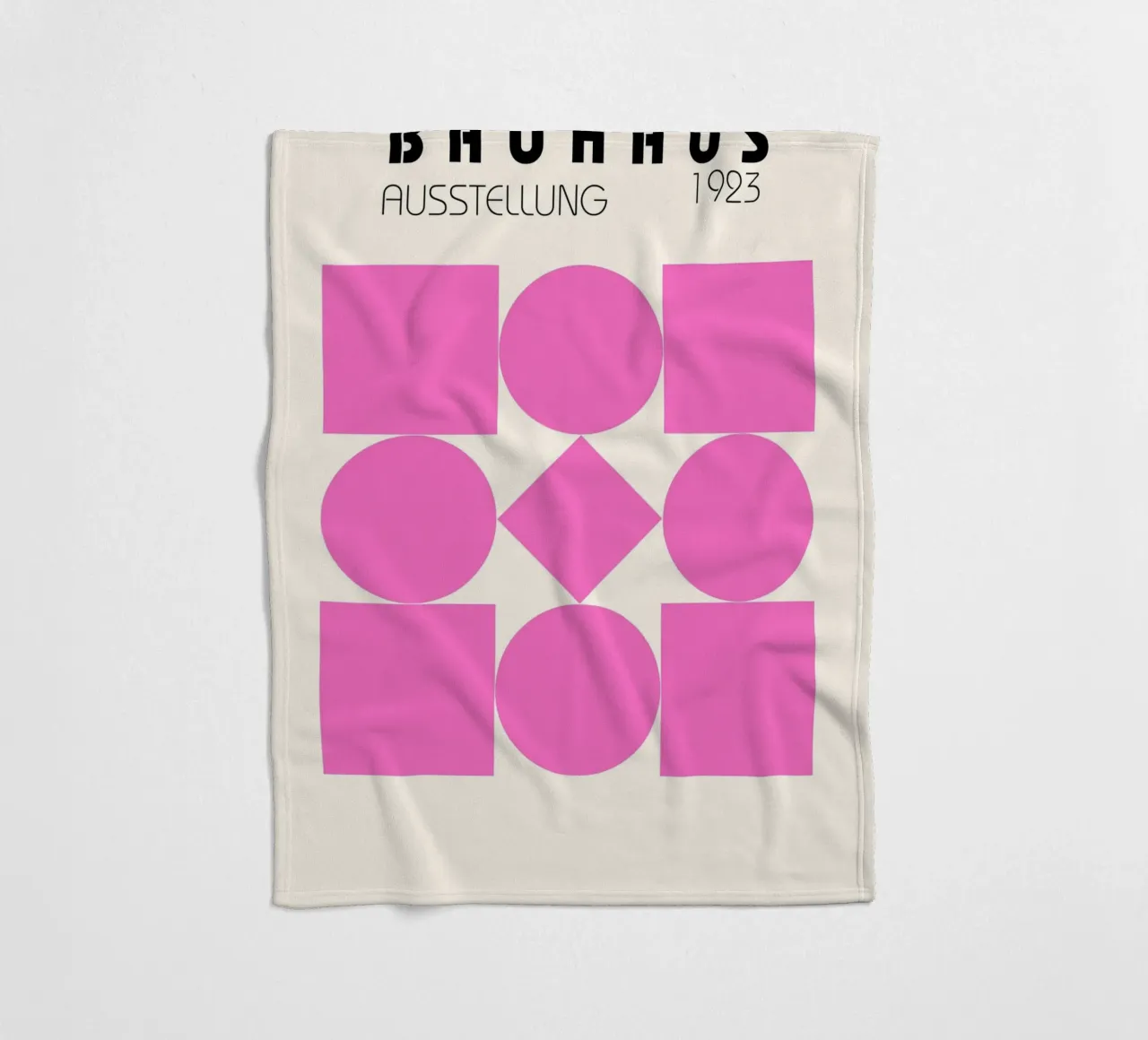 Poster Bauhaus 1923 Forme geometriche rosa coperta in pile da NorwesClub