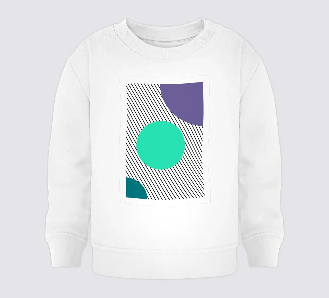 Abstract Geometric Shapes Diagonal Lines Art sudadera de bebé de NorwesClub