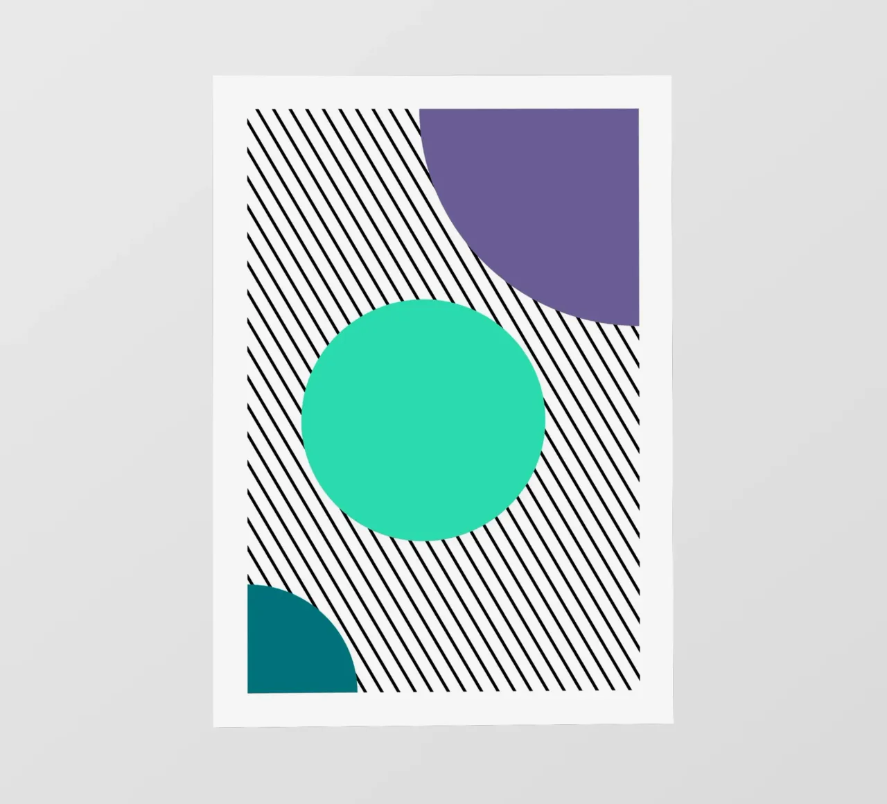 Abstract Geometric Shapes Diagonal Lines Art lámina retroiluminada de NorwesClub