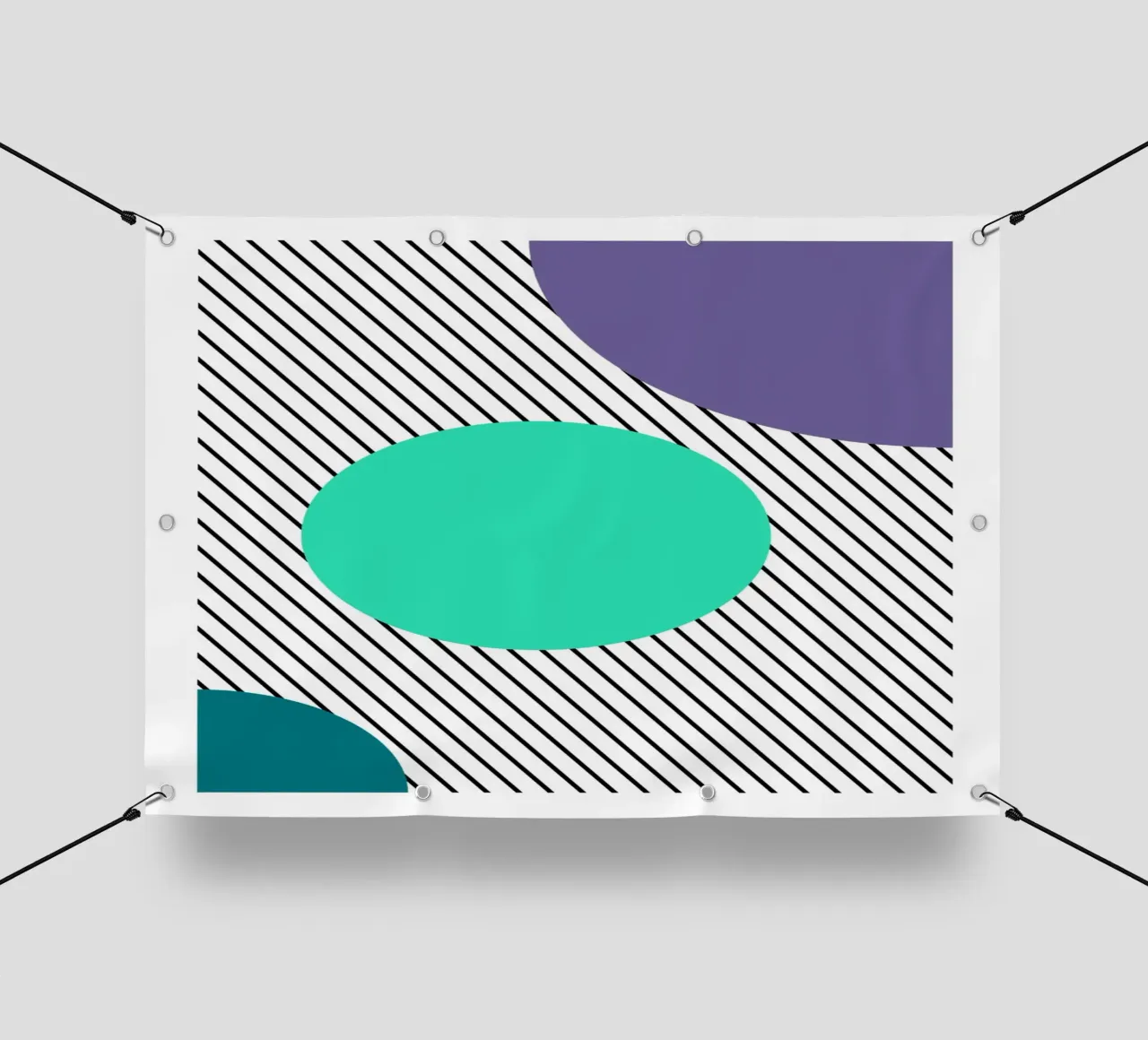 Abstract Geometric Shapes Diagonal Lines Art lonas publicitarias de NorwesClub