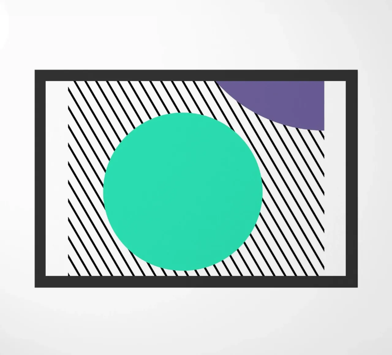 Abstract Geometric Shapes Diagonal Lines Art felpudo de NorwesClub