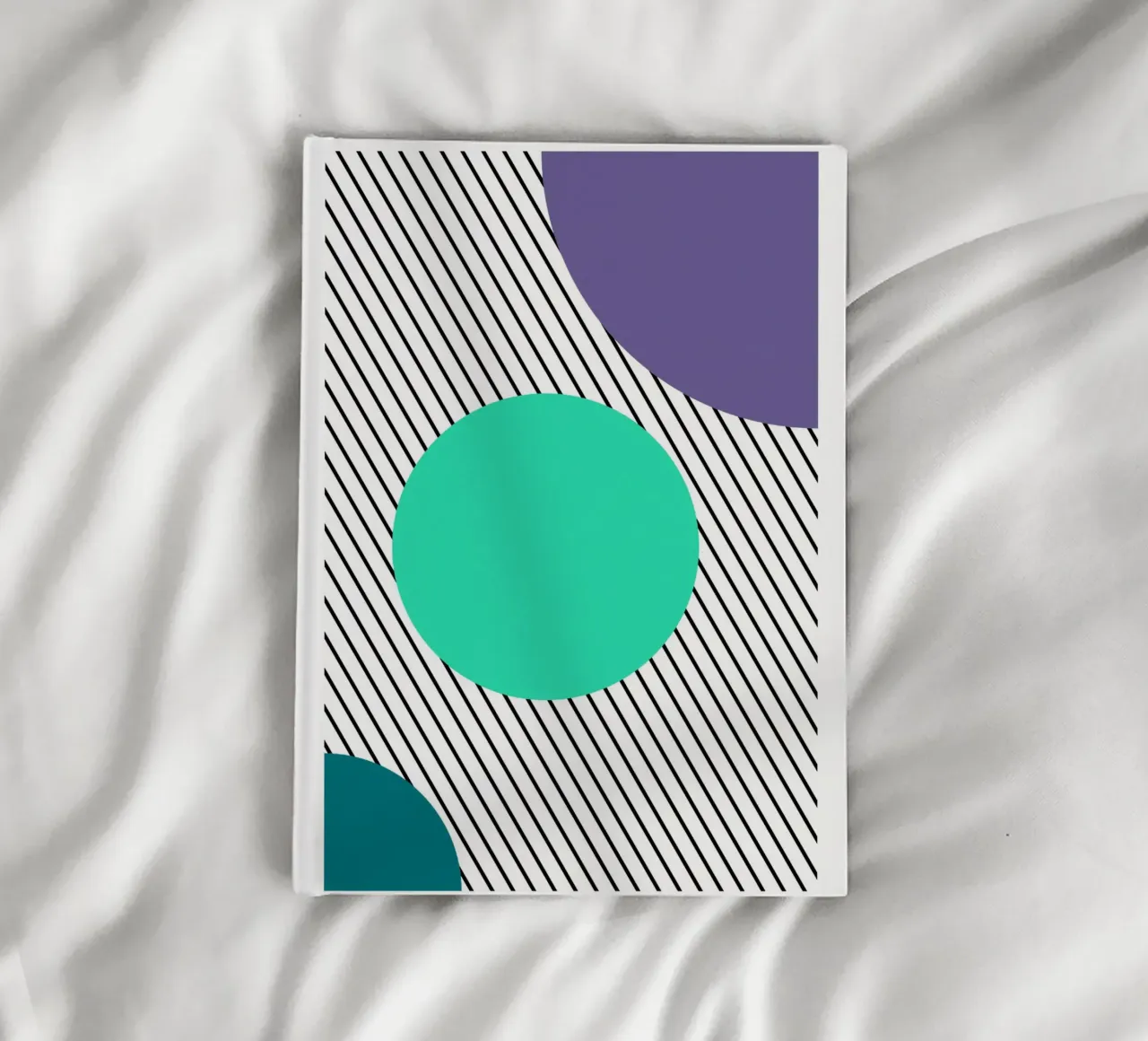 Abstract Geometric Shapes Diagonal Lines Art notebook by NorwesClub