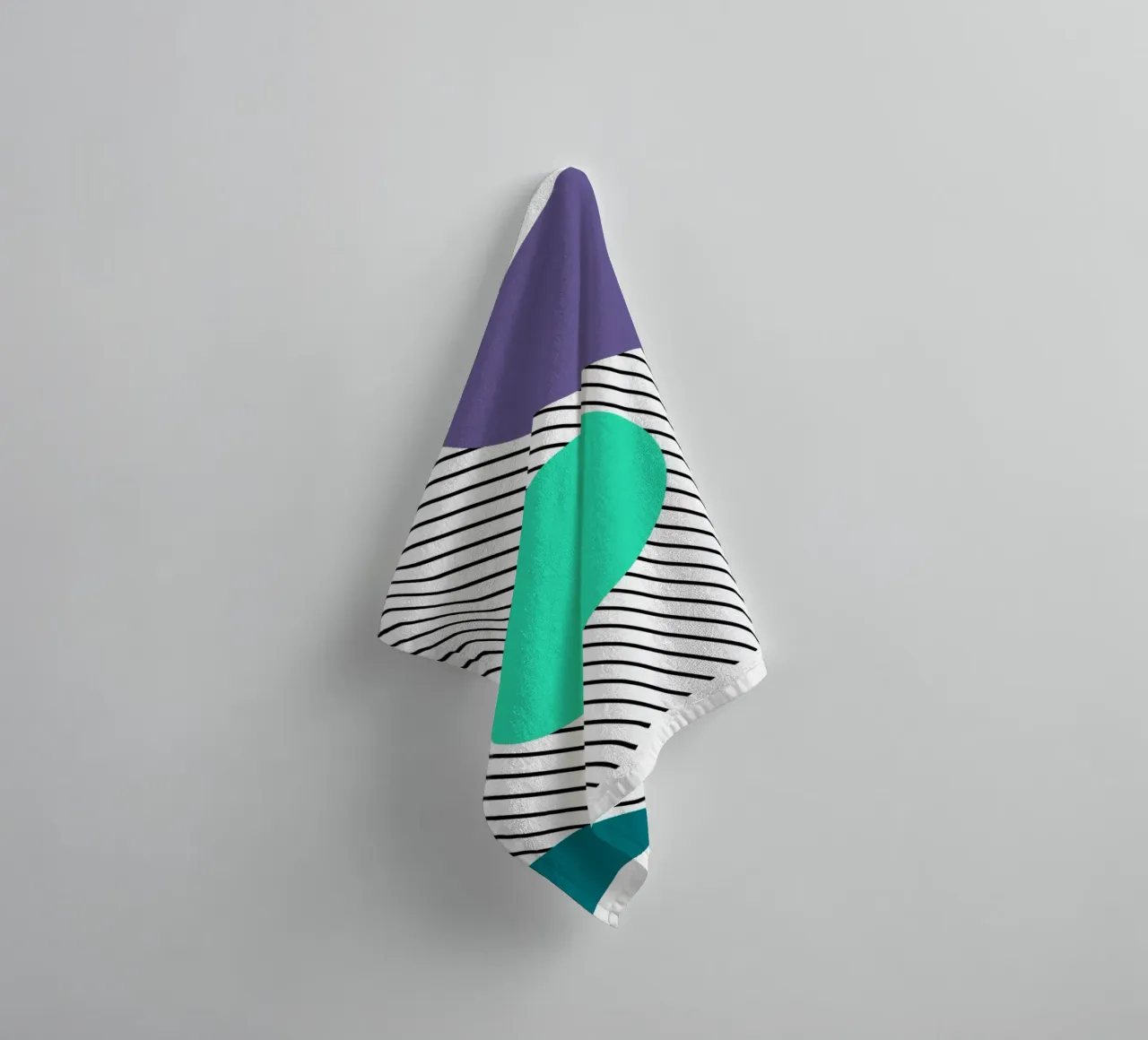 Abstract Geometric Shapes Diagonal Lines Art towel by NorwesClub