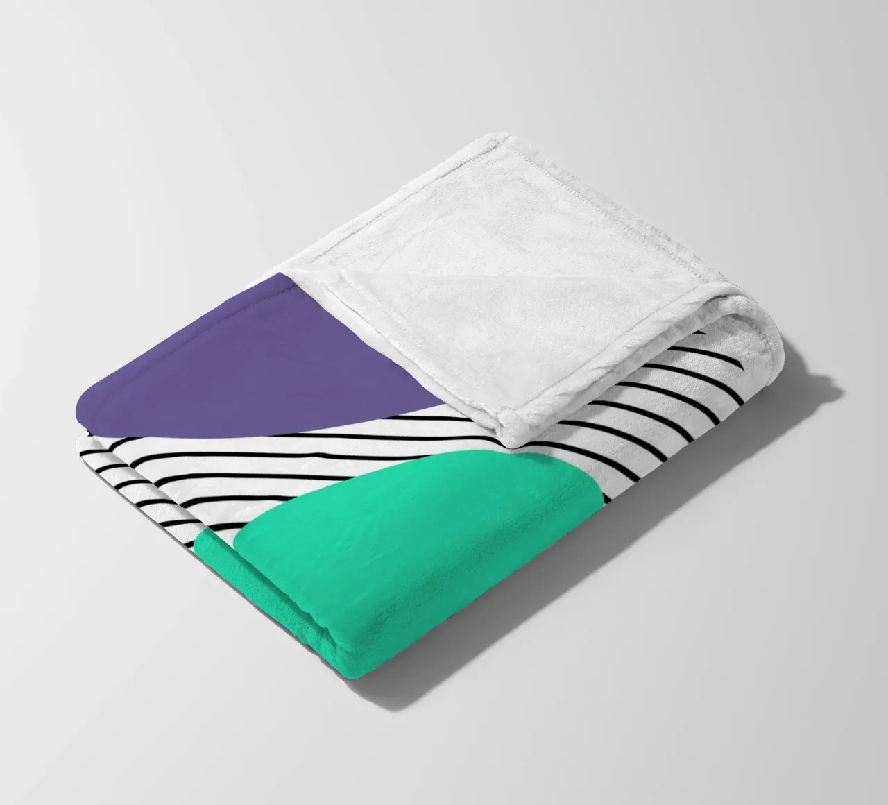Abstract Geometric Shapes Diagonal Lines Art fleece blanket by NorwesClub