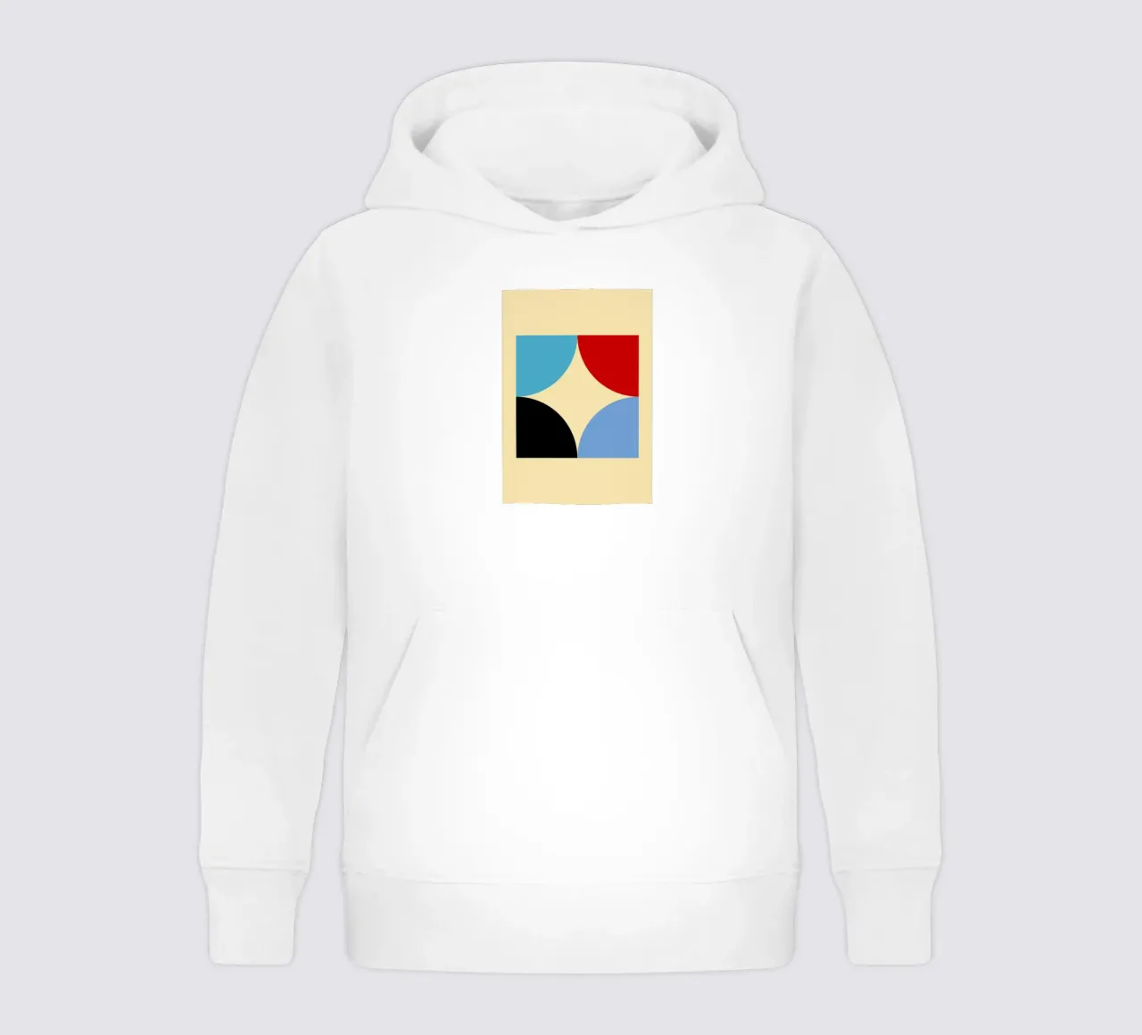 Arte astratta geometrica con curve a quattro colori felpa bambino con cappuccio da NorwesClub