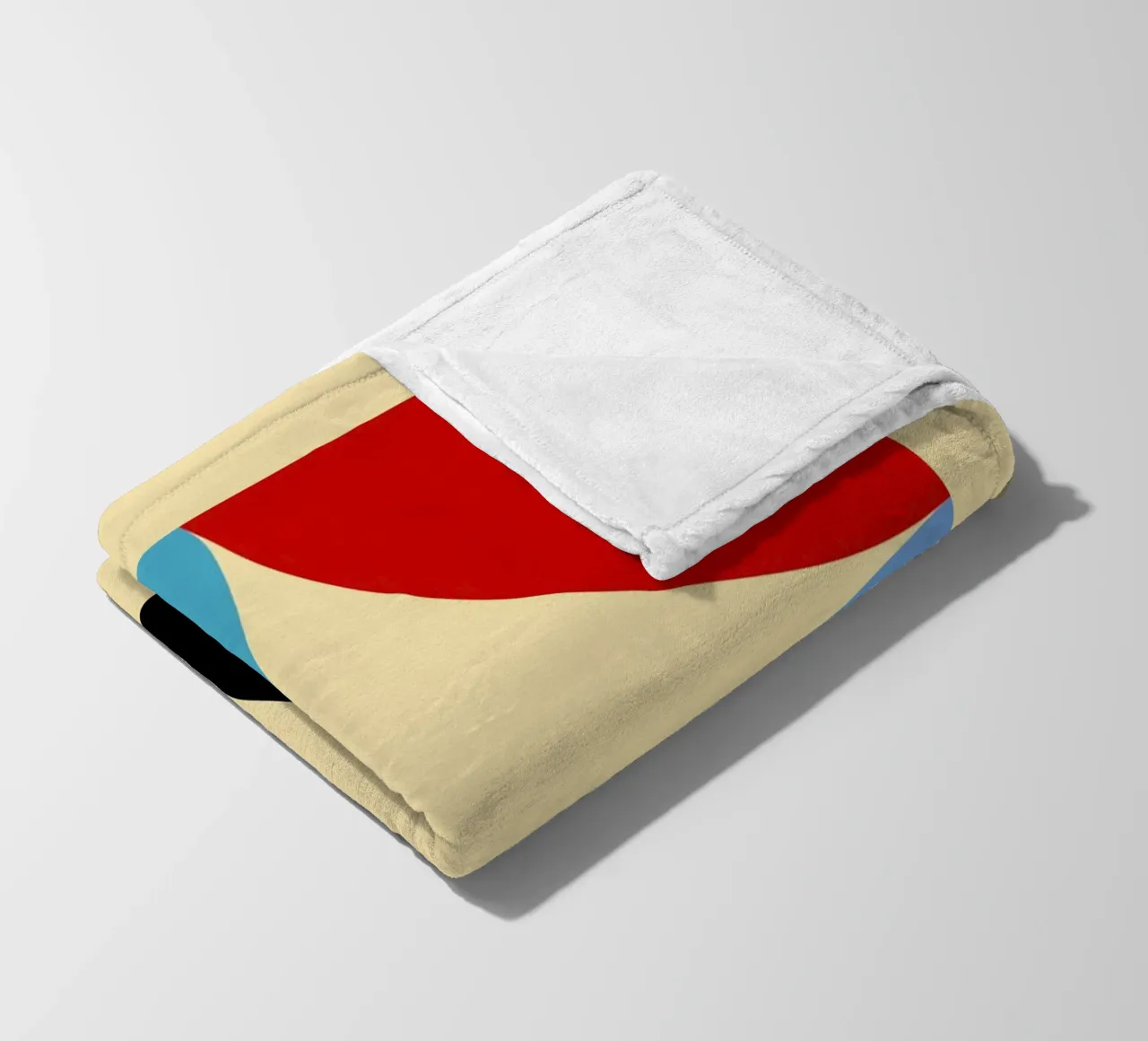 Arte astratta geometrica con curve a quattro colori coperta in pile da NorwesClub