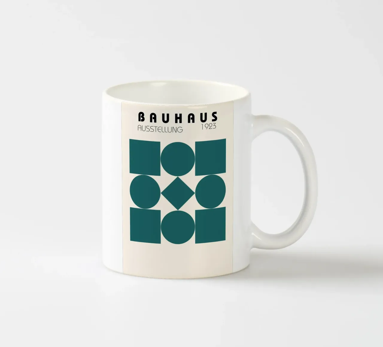 Poster Bauhaus 1923 Forme geometriche verde acqua tazza in ceramica da NorwesClub