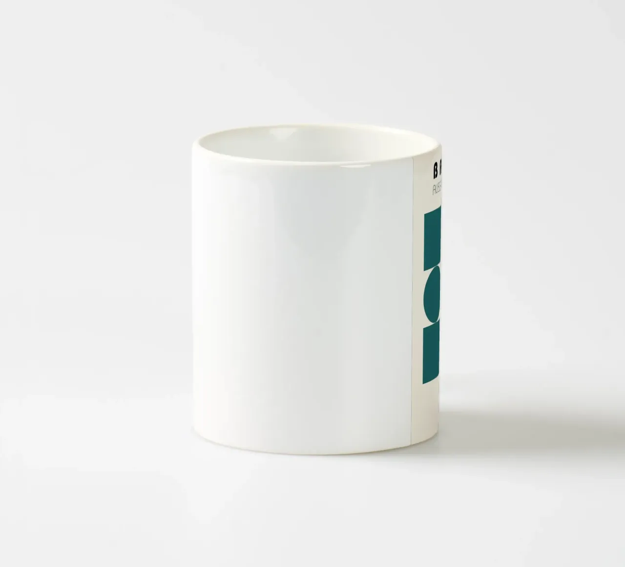 Poster Bauhaus 1923 Forme geometriche verde acqua tazza in ceramica da NorwesClub