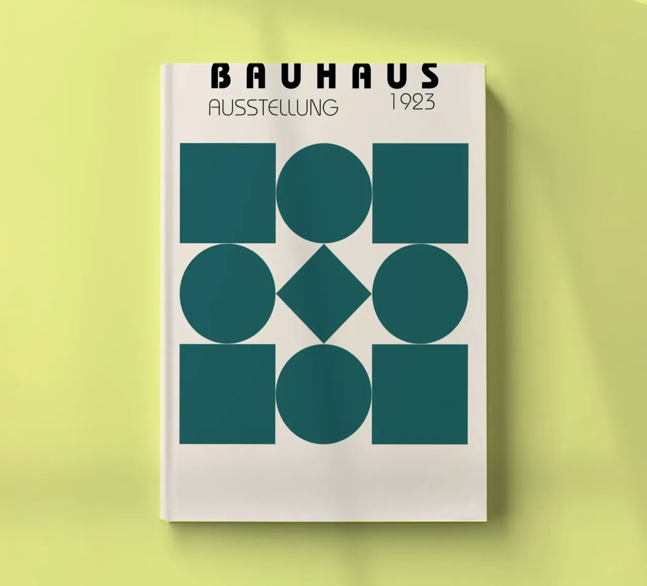 Poster Bauhaus 1923 Forme geometriche verde acqua diario da NorwesClub