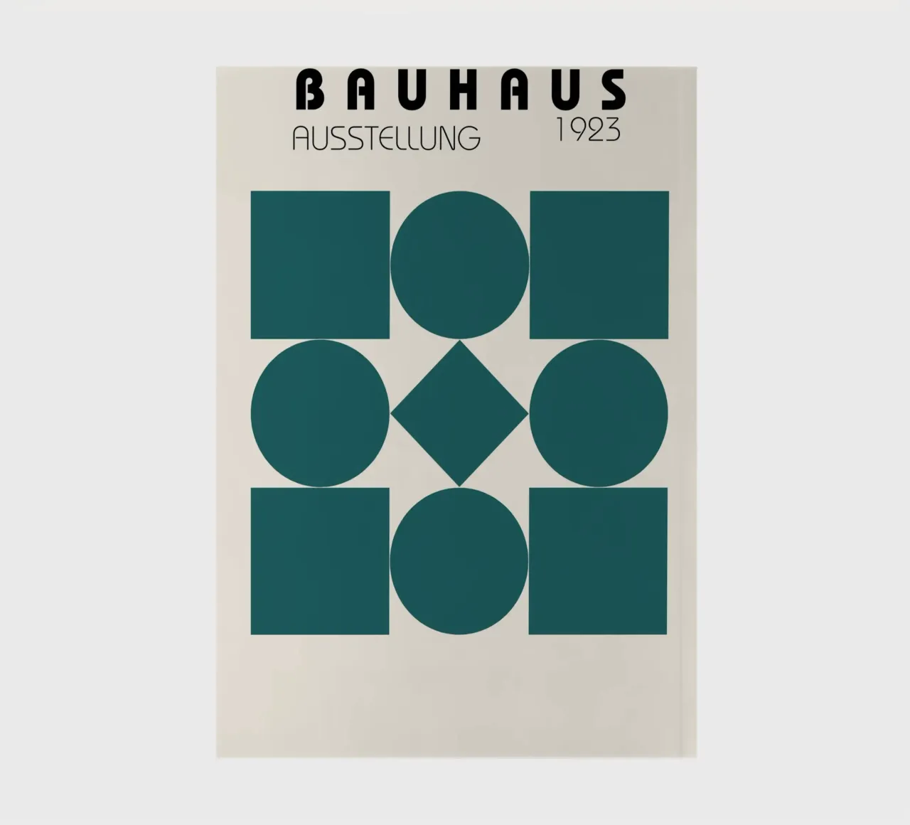 Poster Bauhaus 1923 Forme geometriche verde acqua diario da NorwesClub