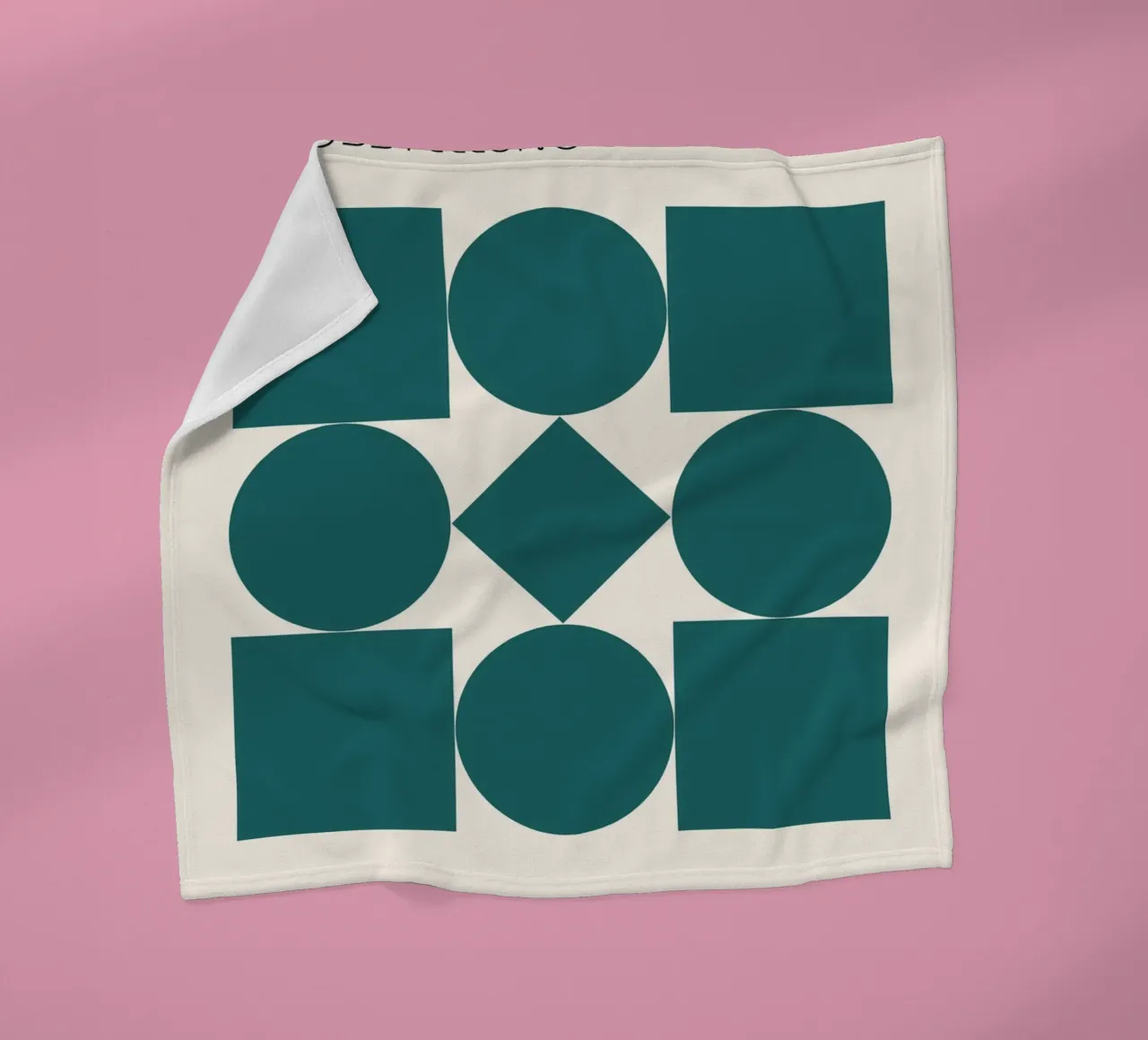 Poster Bauhaus 1923 Forme geometriche verde acqua coperta in pile da NorwesClub