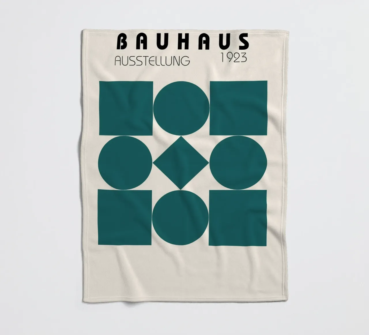 Poster Bauhaus 1923 Forme geometriche verde acqua coperta in pile da NorwesClub