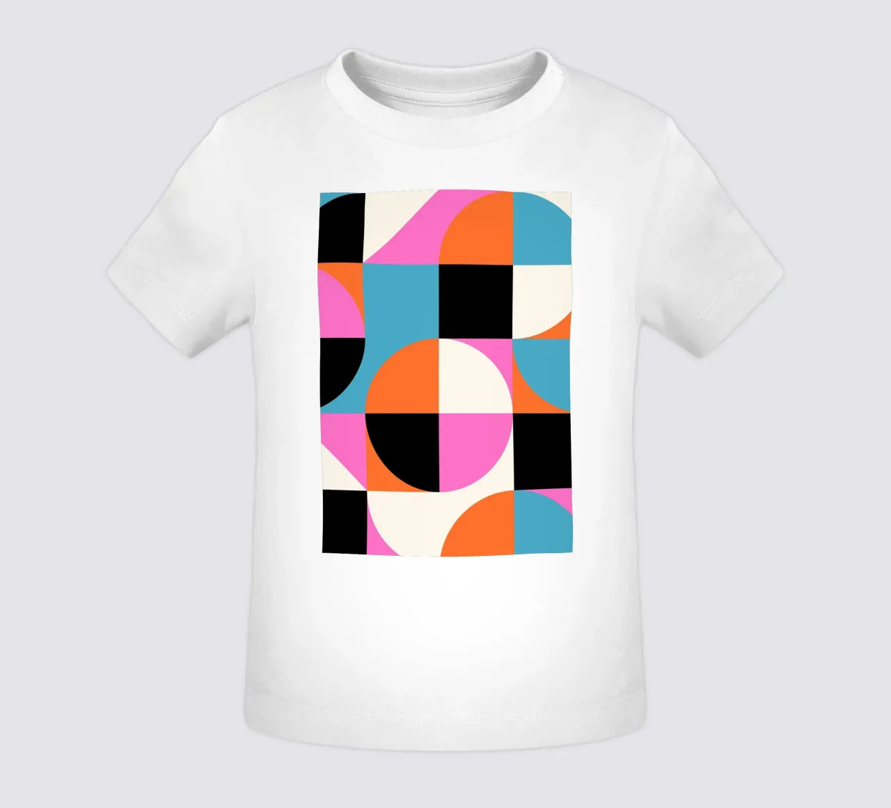 Bauhaus Style Vibrant Geometric Pattern Art baby t-shirt by NorwesClub