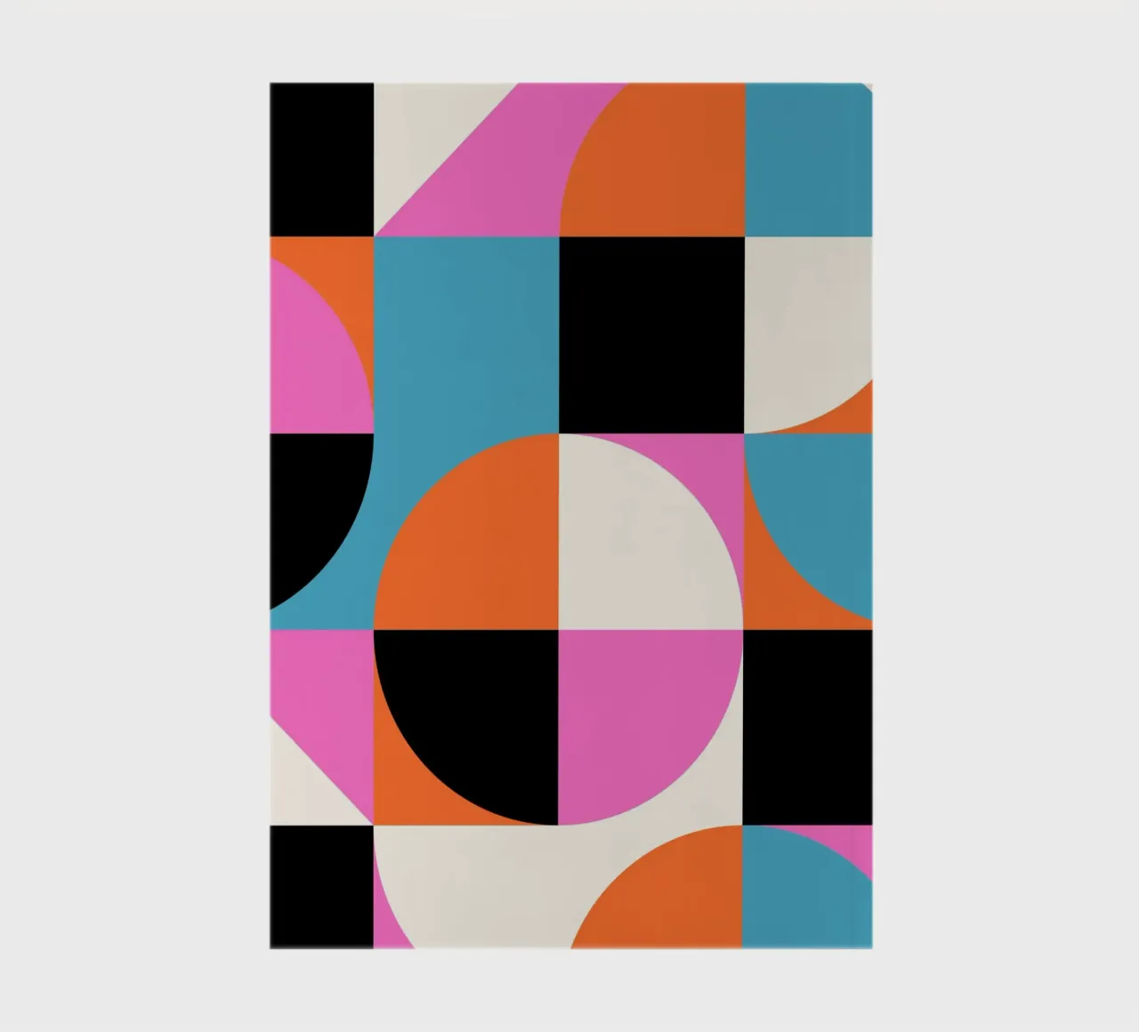Bauhaus Style Vibrant Geometric Pattern Art cuaderno de NorwesClub