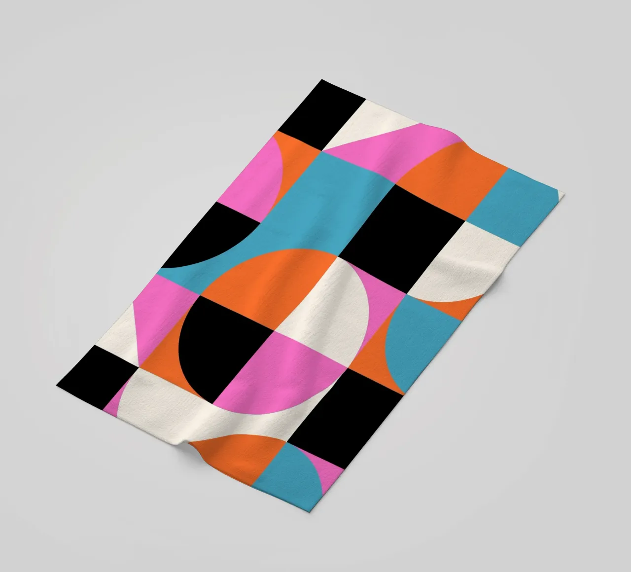Bauhaus Style Vibrant Geometric Pattern Art beach towel by NorwesClub