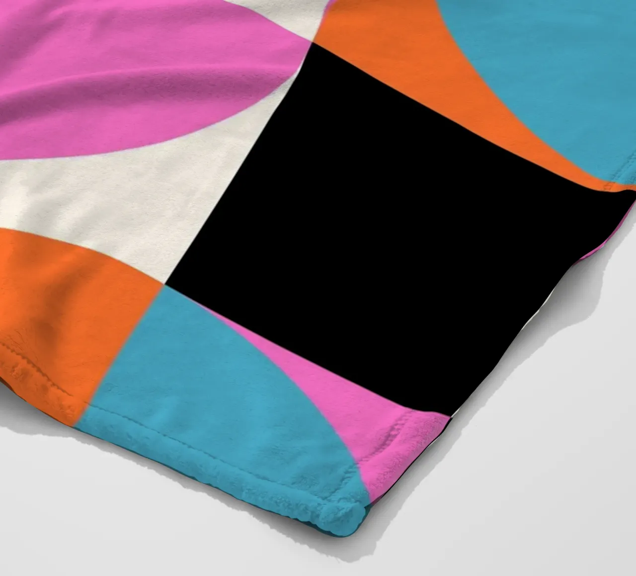 Bauhaus Style Vibrant Geometric Pattern Art fleece blanket by NorwesClub